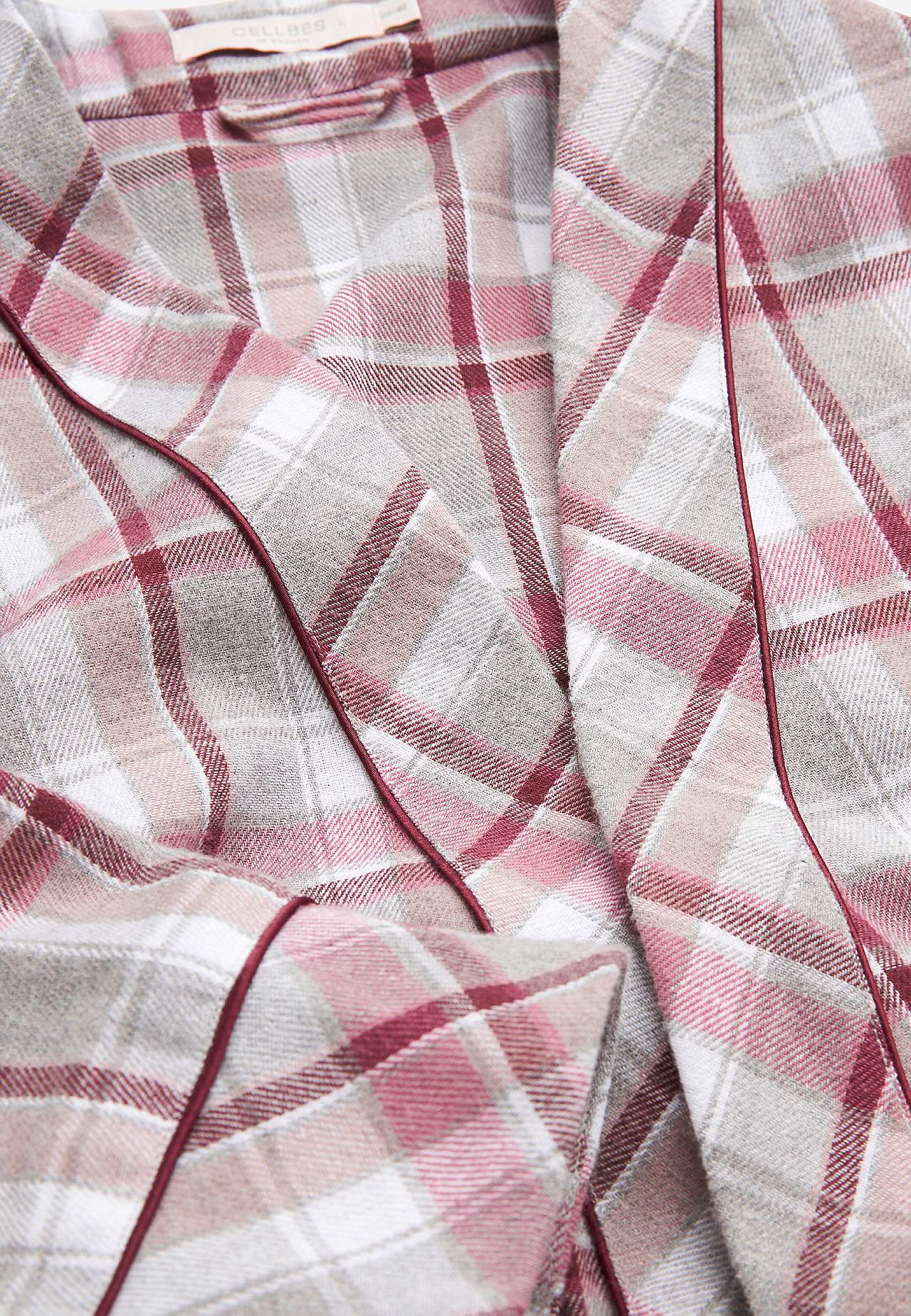 Checked robe in flannel