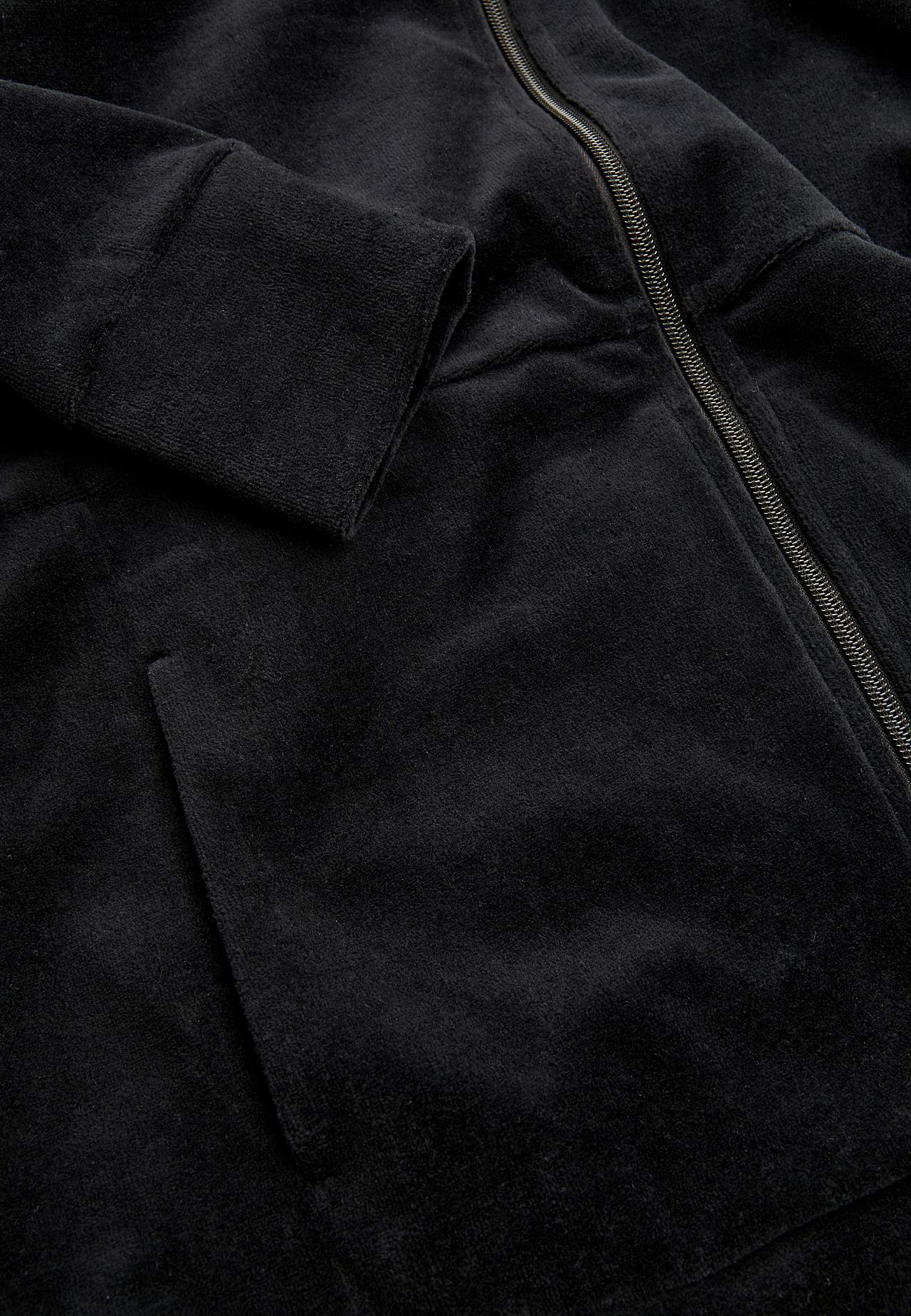 Velour jacket with zip