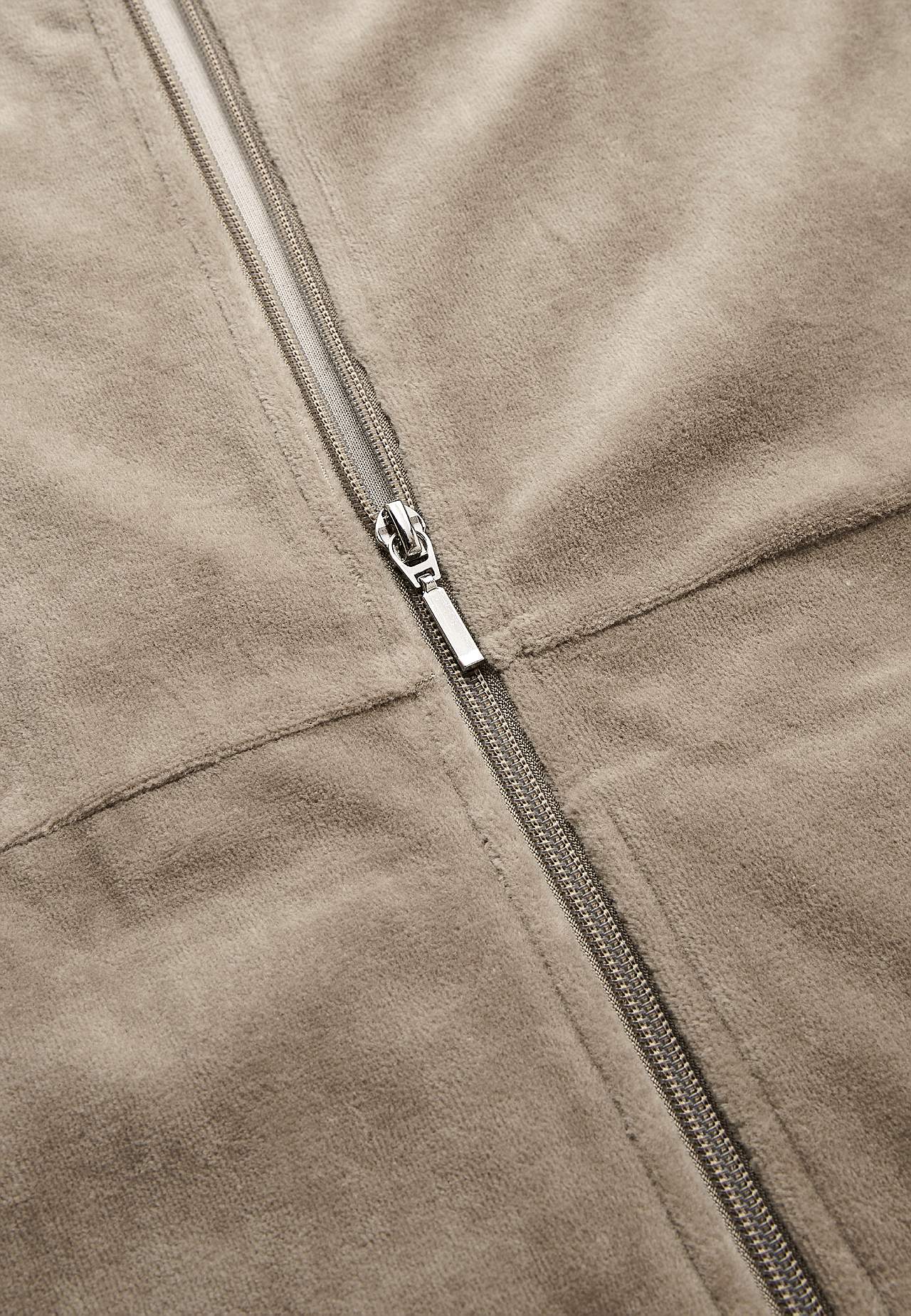 Velour jacket with zip