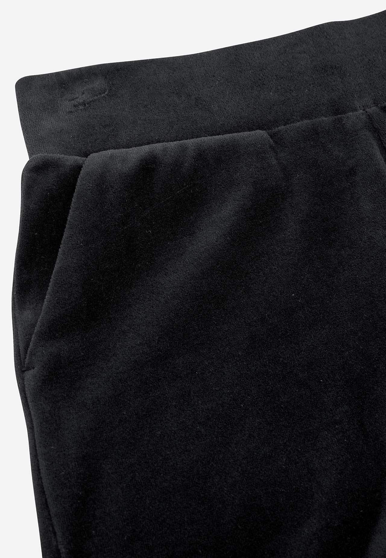 Wide velour trousers