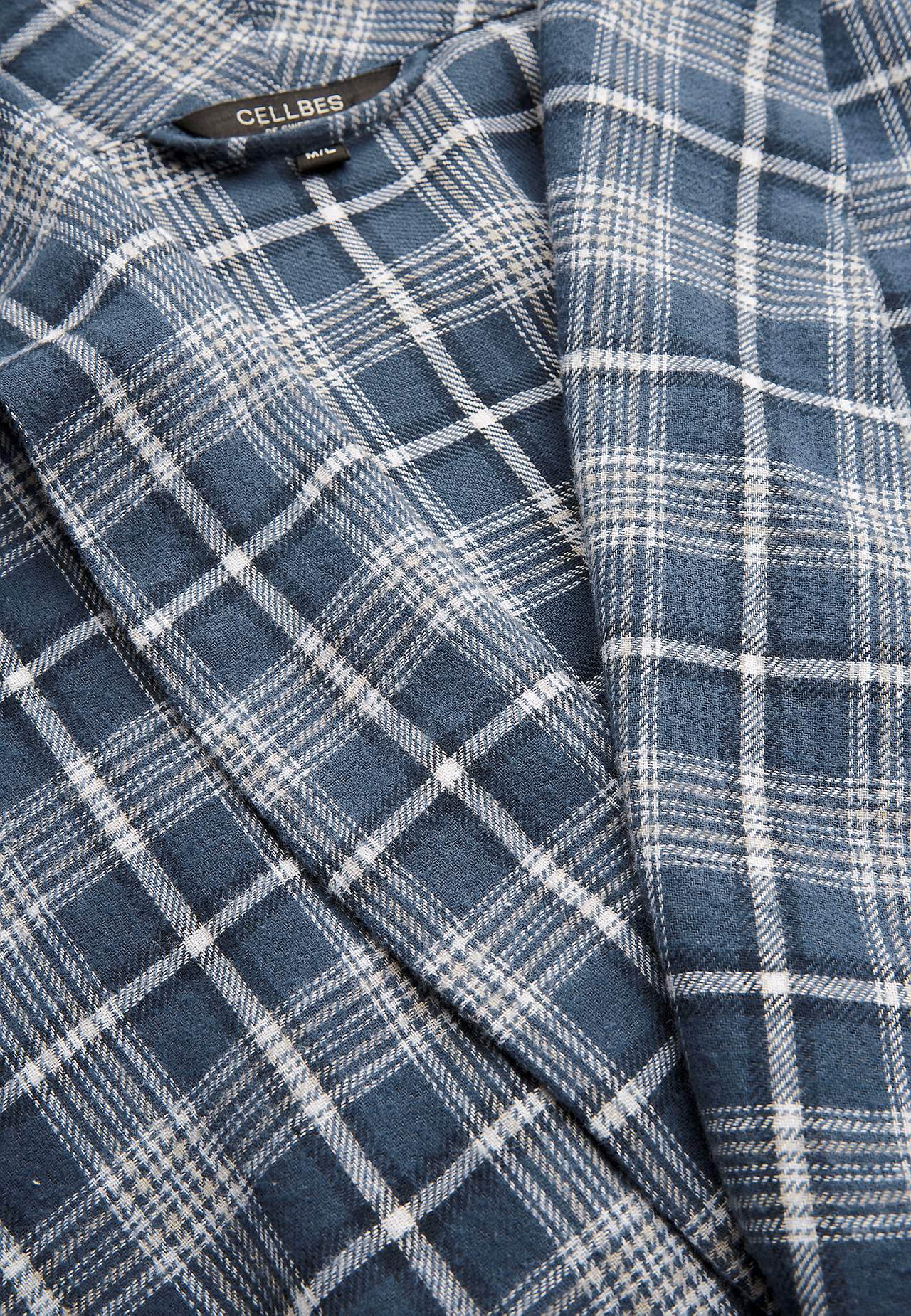 Checked robe in flannel