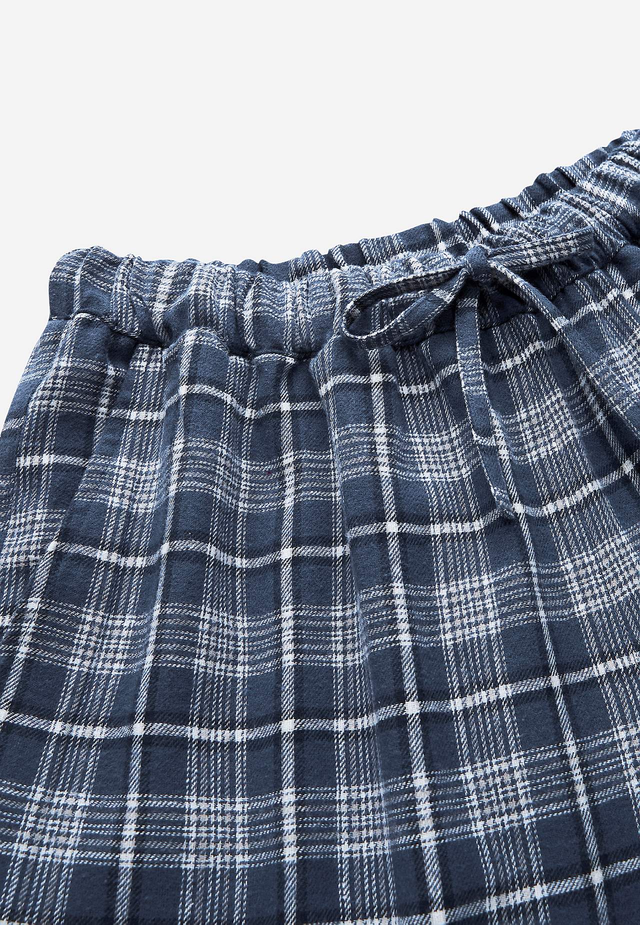 Checked pyjama tracksuit trousers in flannel