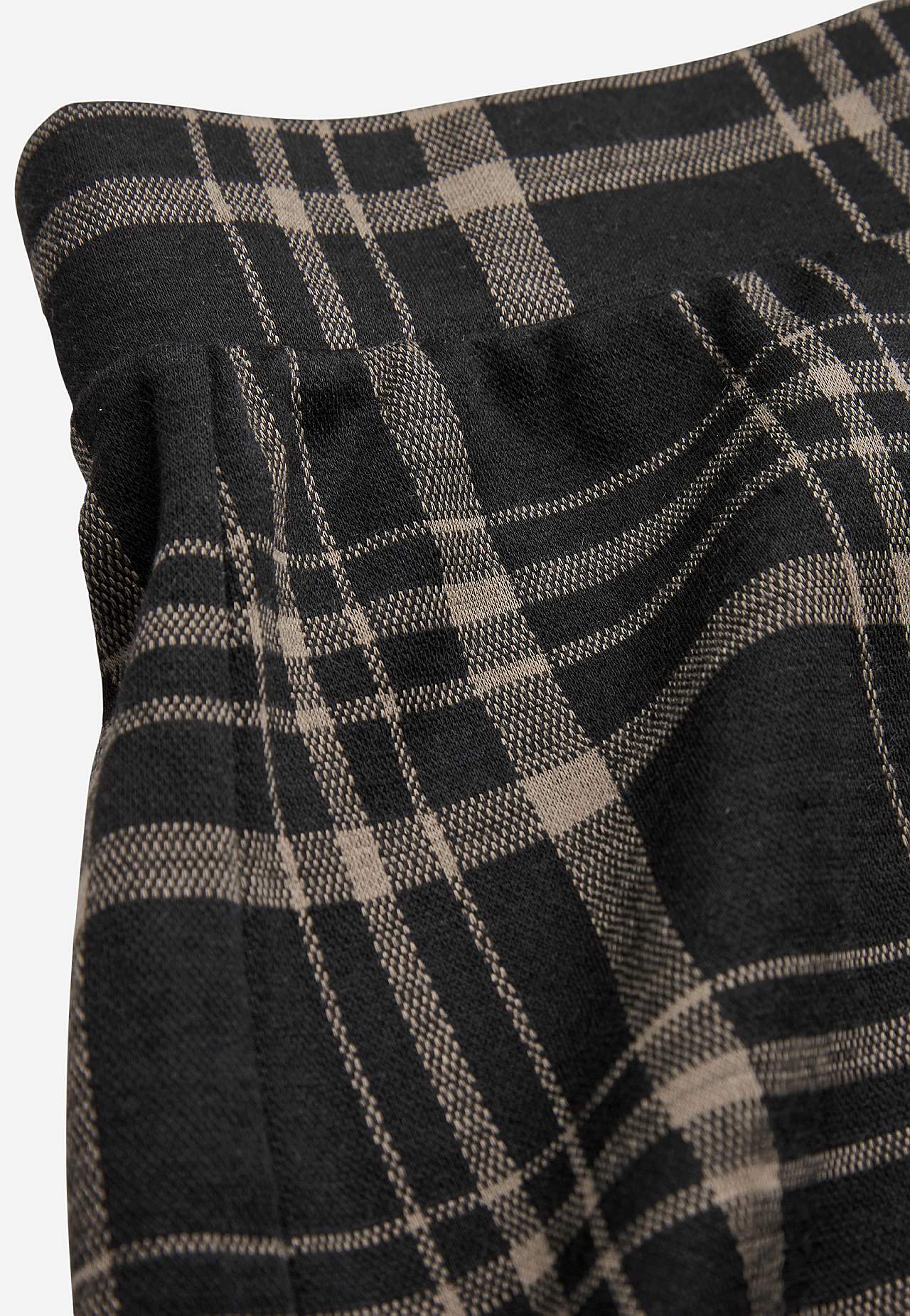 Checked jersey skirt