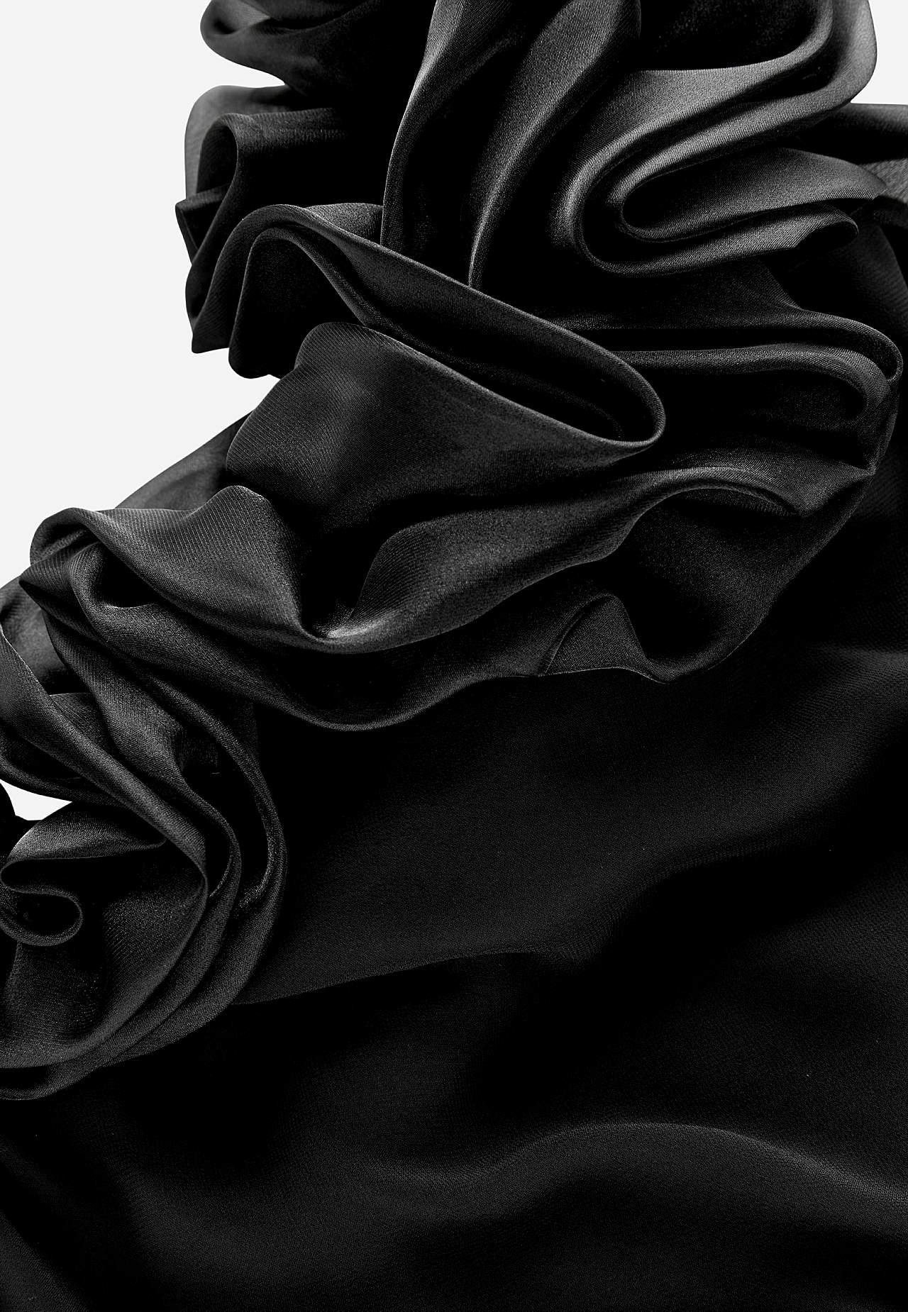 Asymmetrical cocktail dress with ruffle