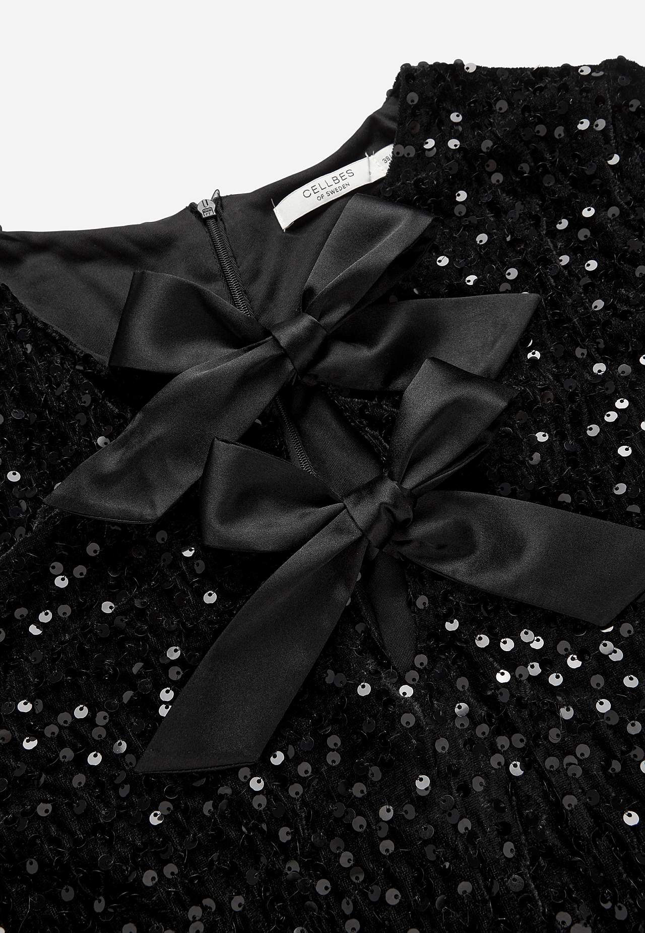 Sequin dress in stretchy velour