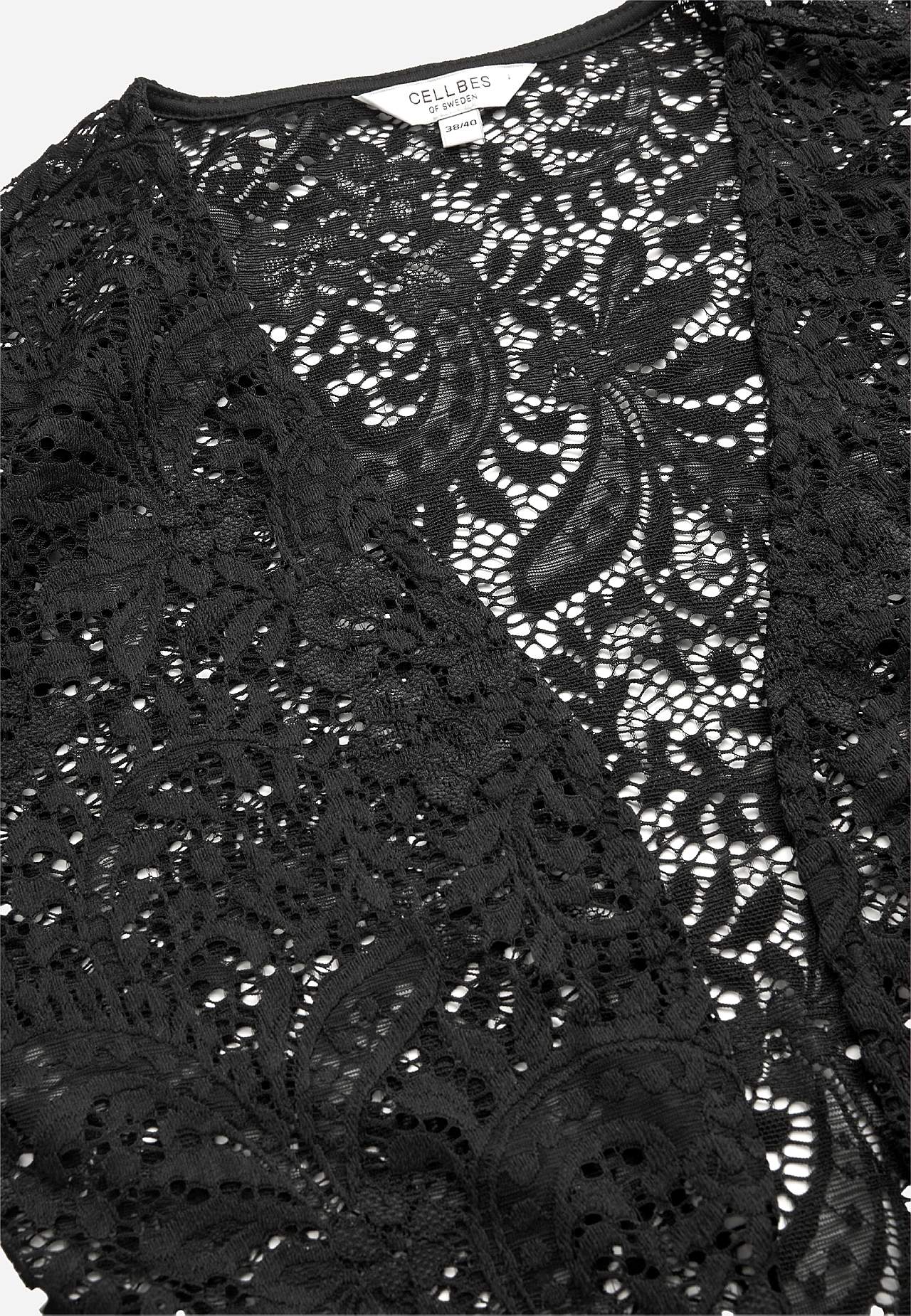 Lace top with cardigan design