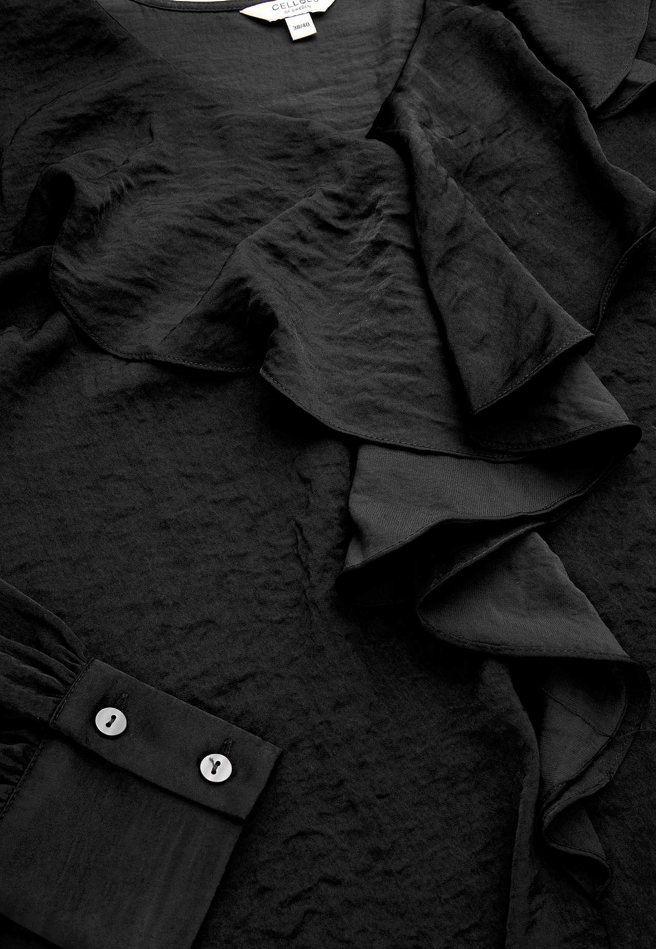 Tunic with frill collar