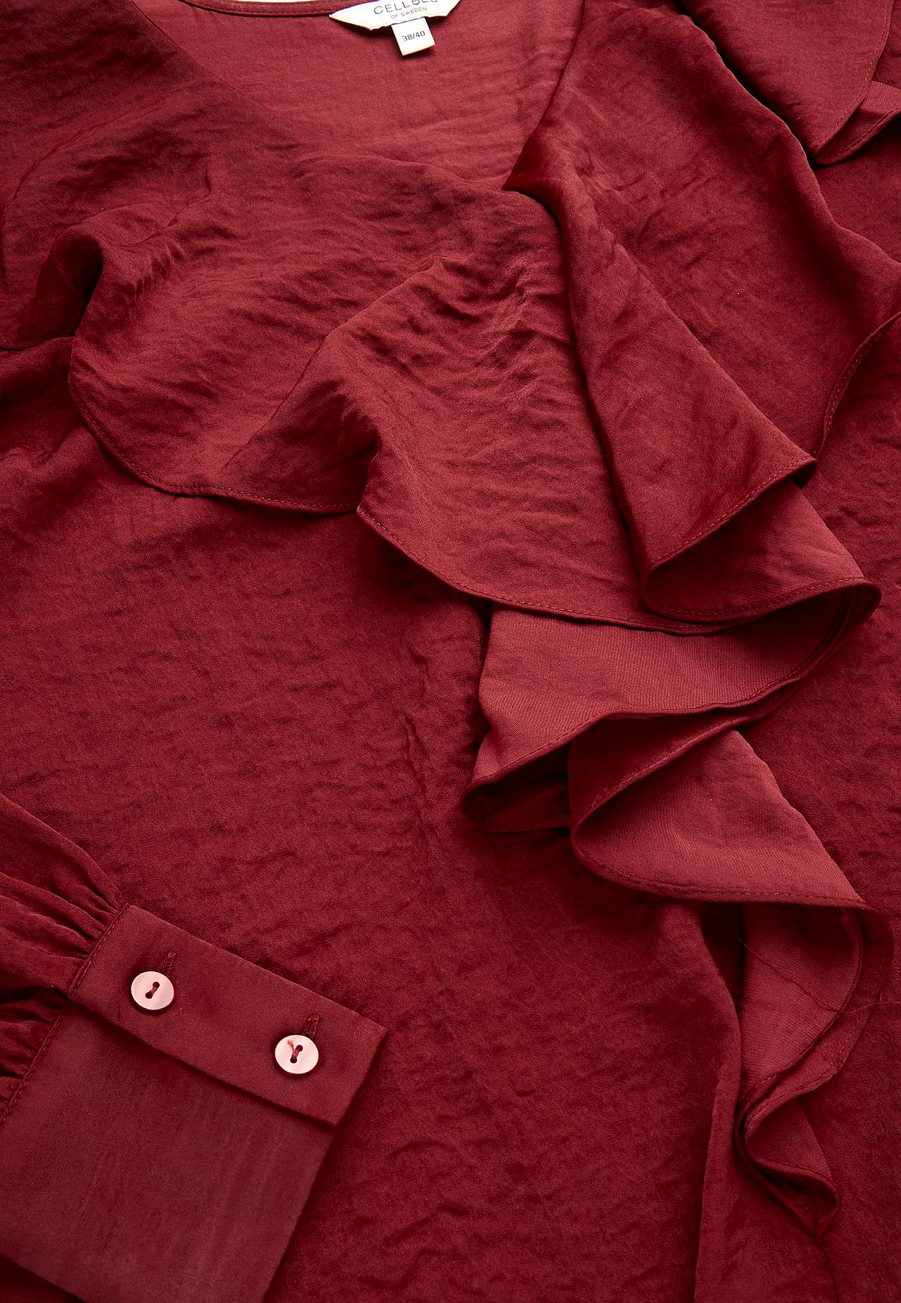Tunic with frill collar