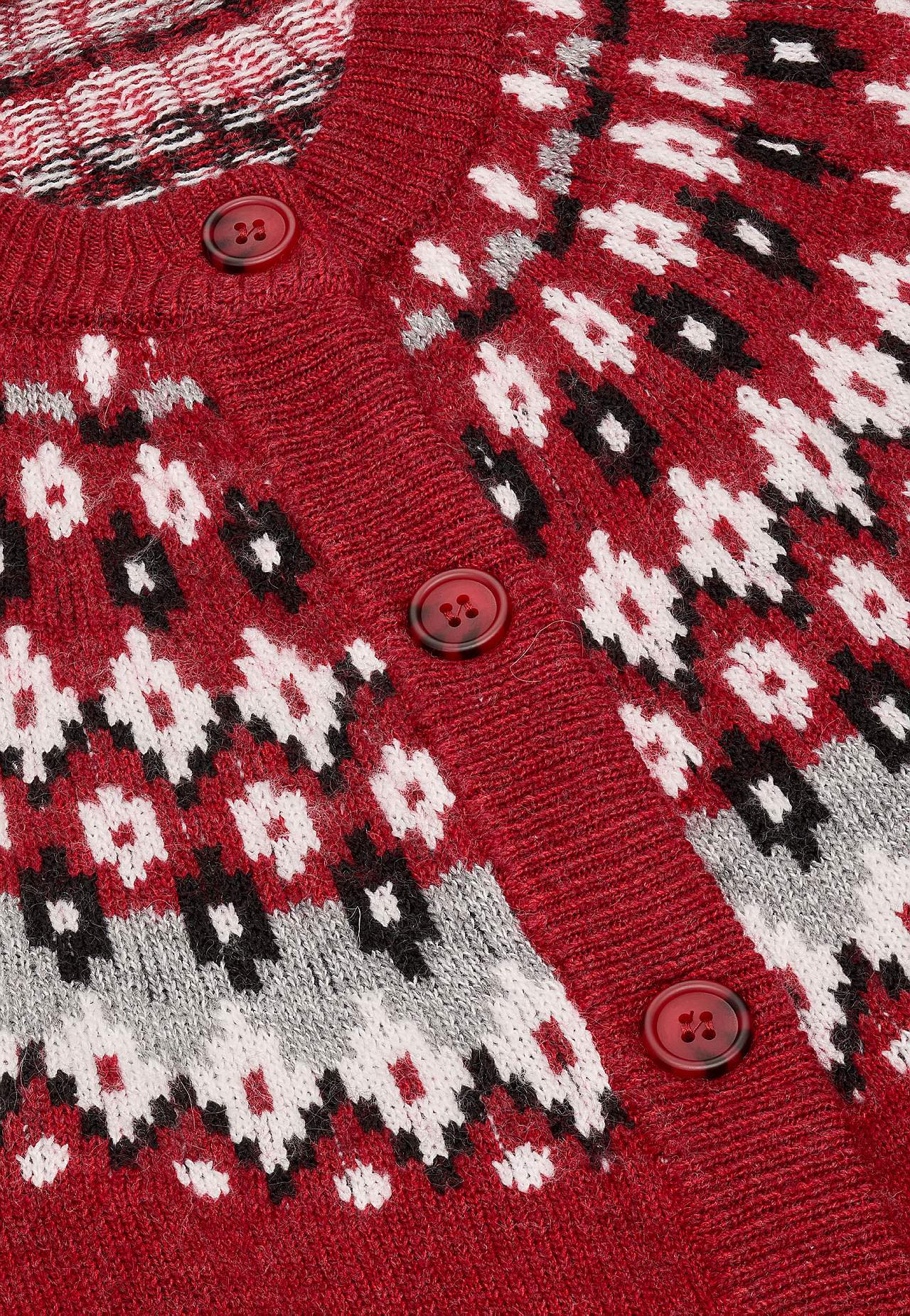 Jacquard patterned cardigan
