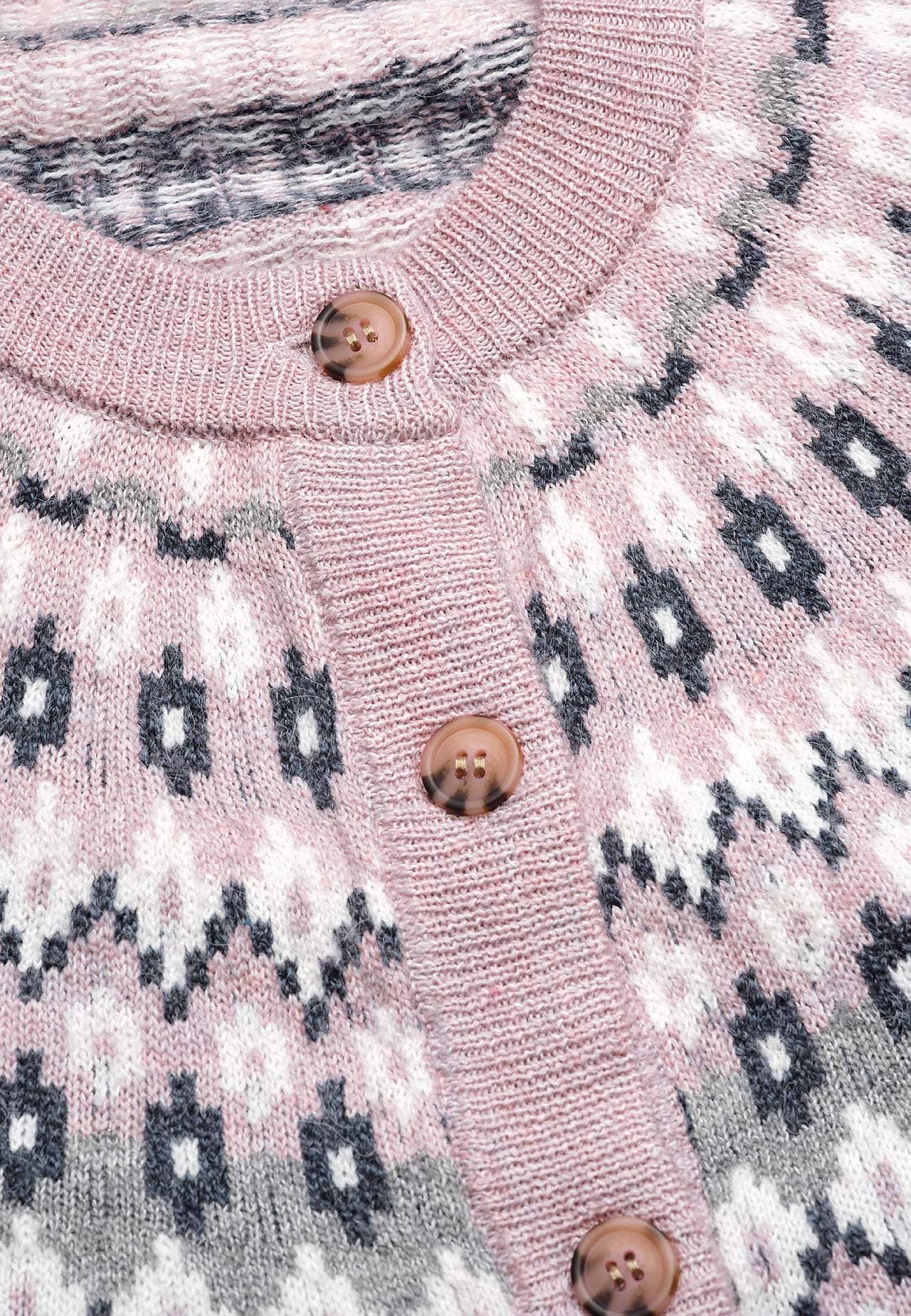 Jacquard patterned cardigan