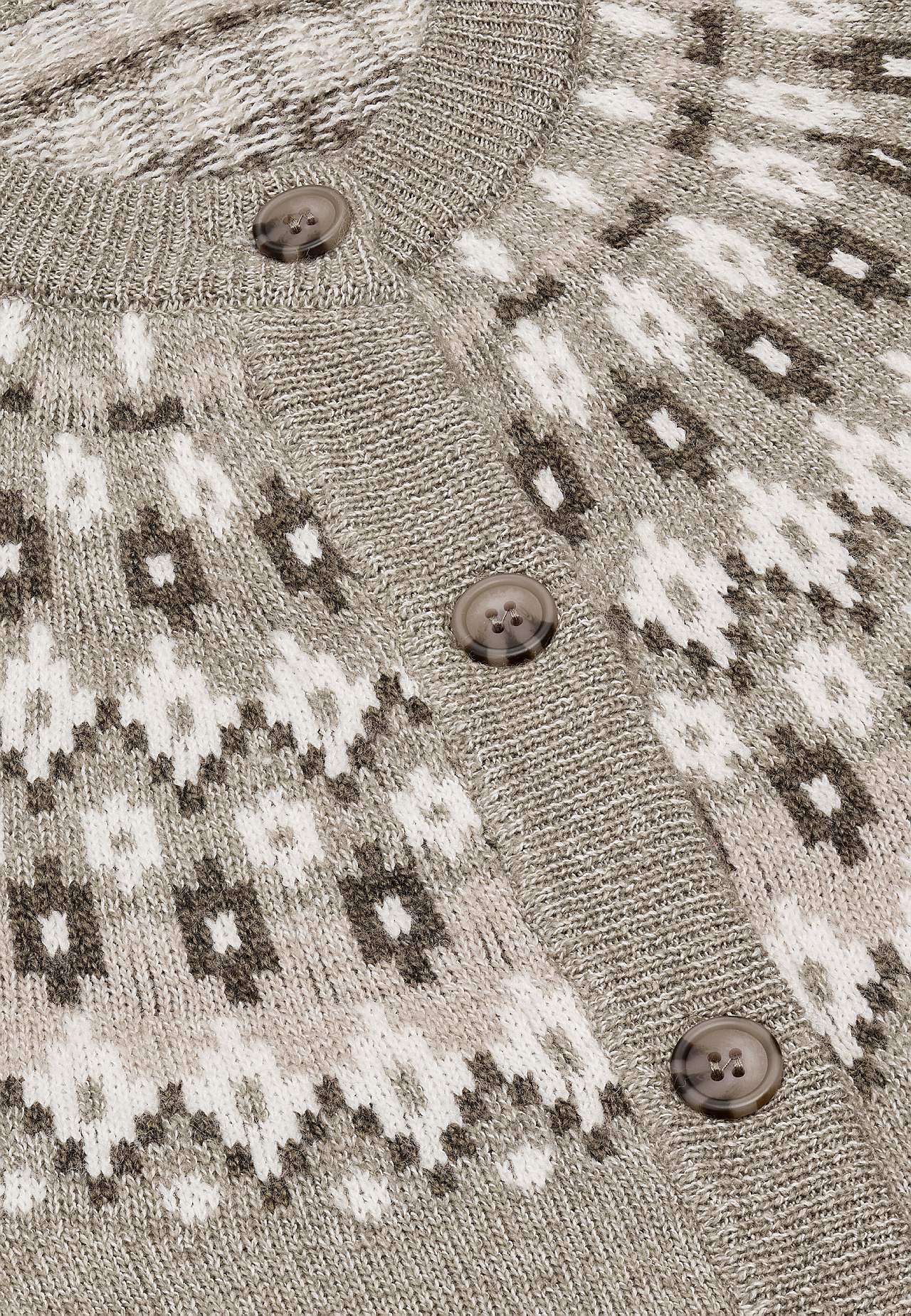 Jacquard patterned cardigan