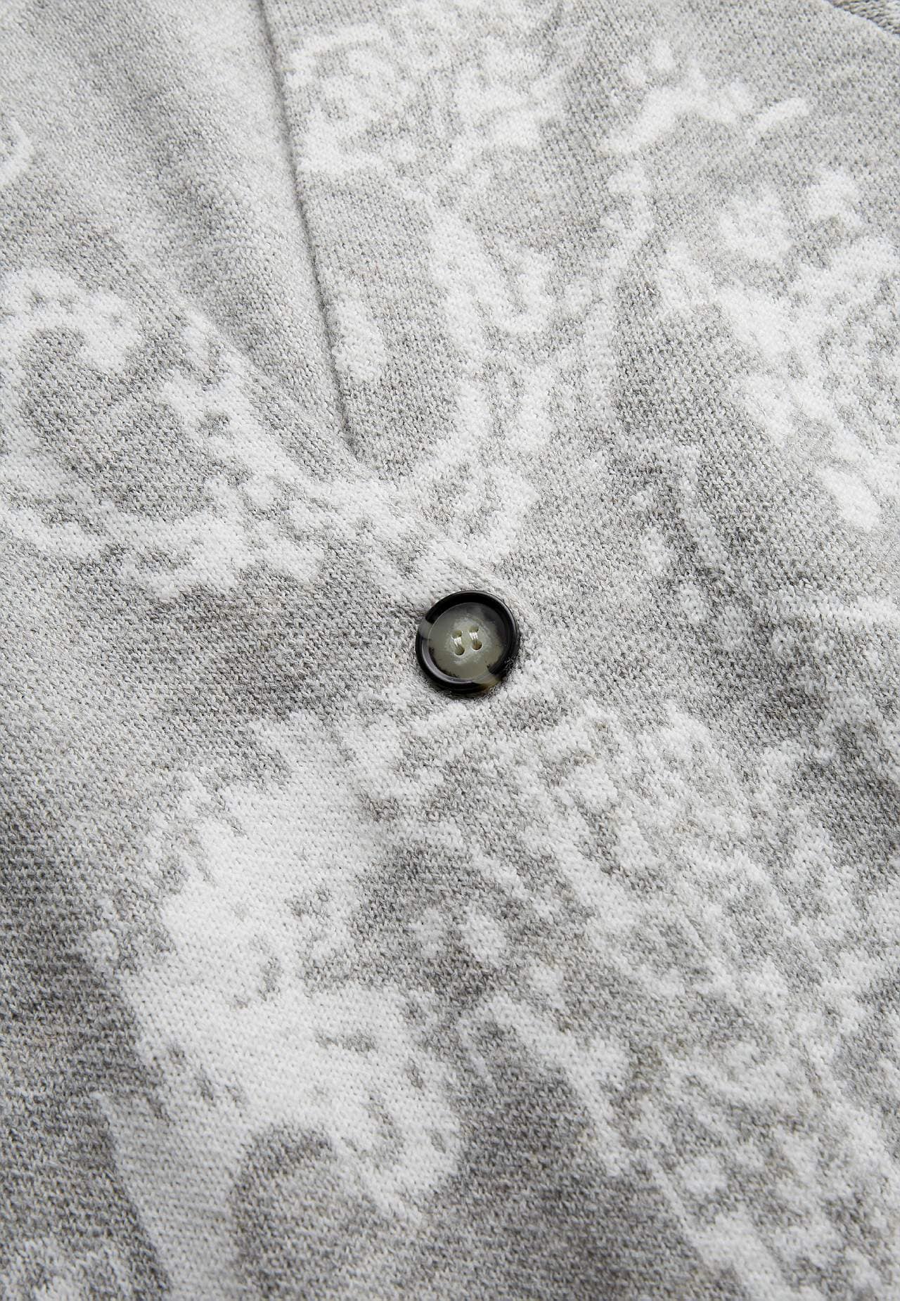 Jacquard-knit cardigan