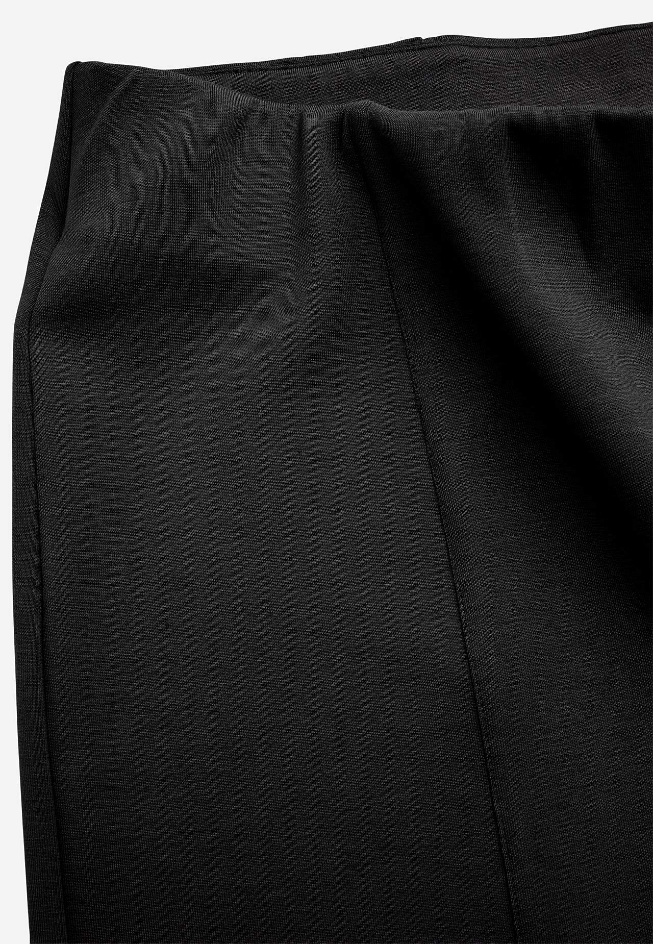 Jersey pants with wide legs
