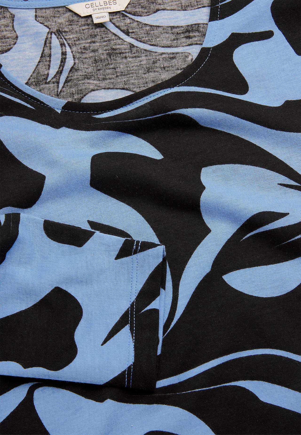 Patterned jersey tuniq with pockets
