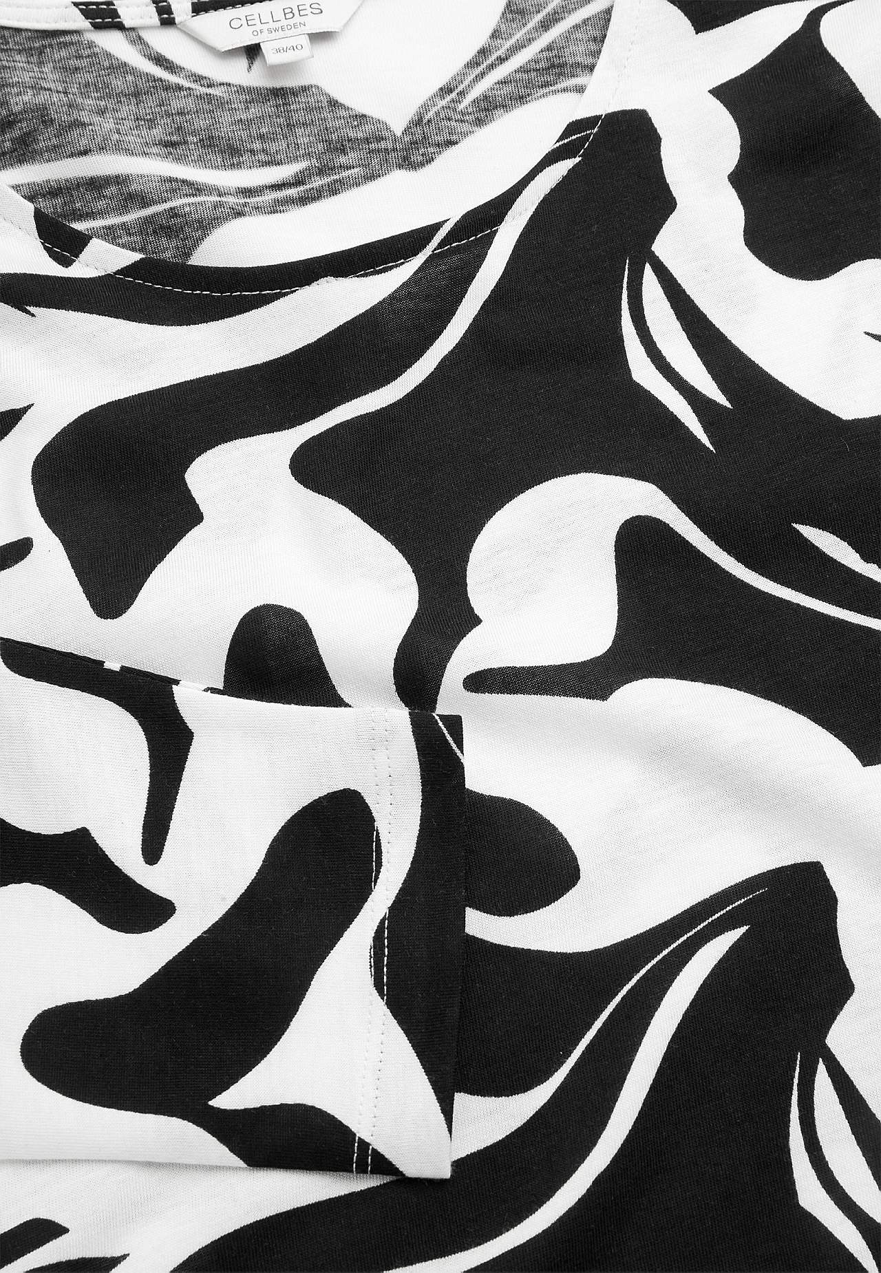 Patterned jersey tuniq with pockets