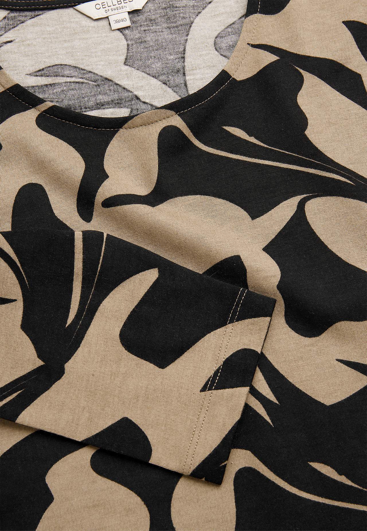 Patterned jersey tuniq with pockets