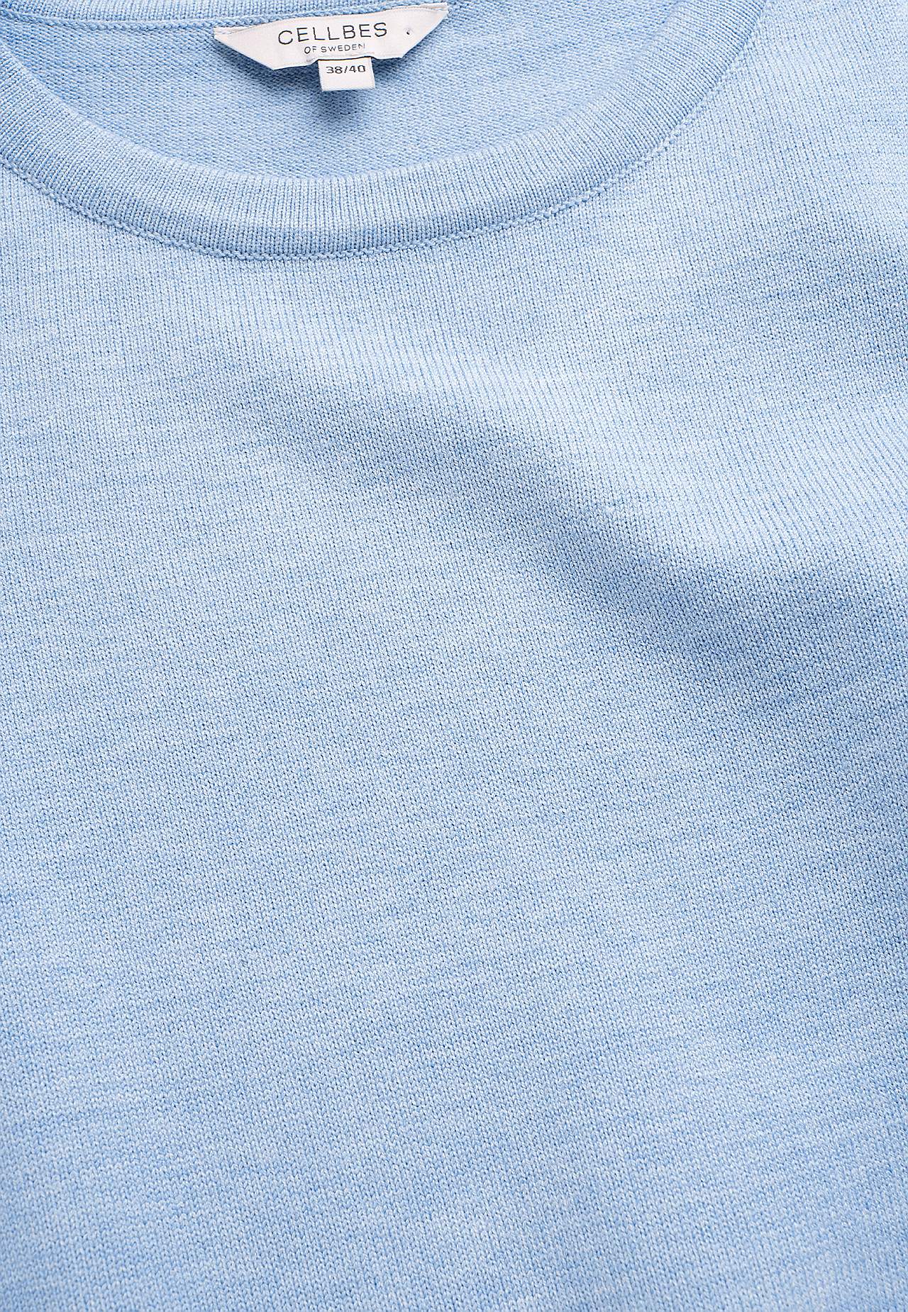 Short-sleeved fine knit jumper
