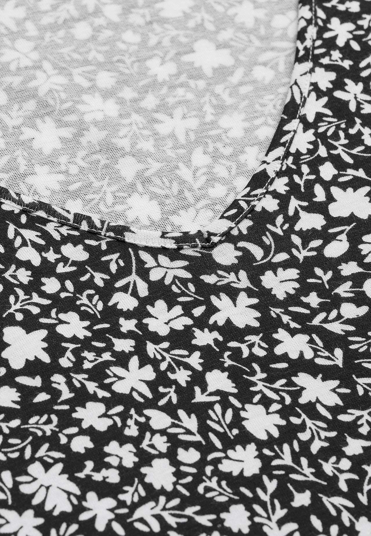 Small flower print jersey tuniq