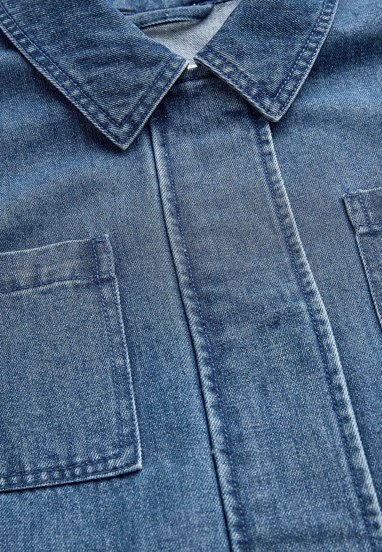 Denim jacket with zip