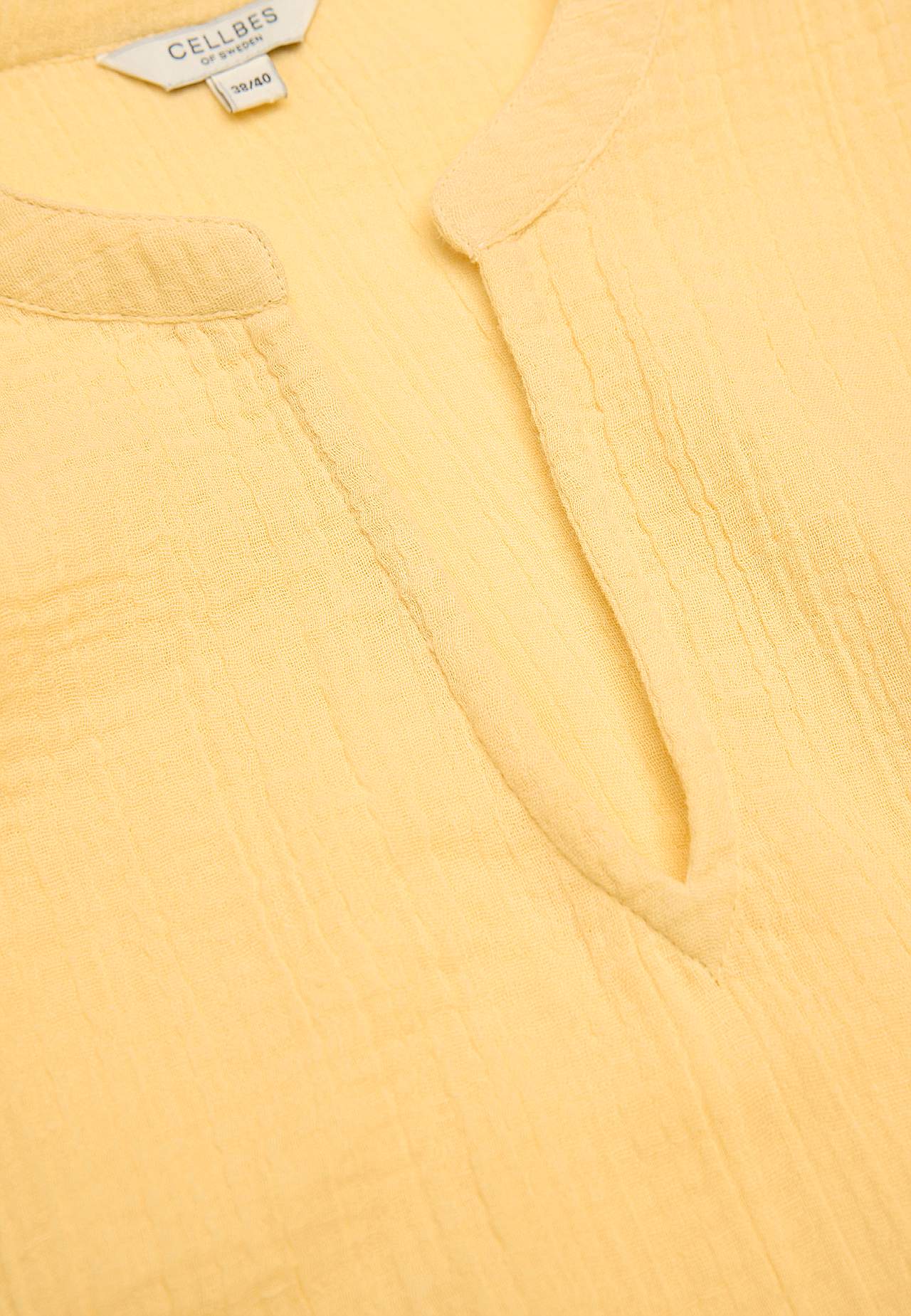 Dress in crinkled cotton