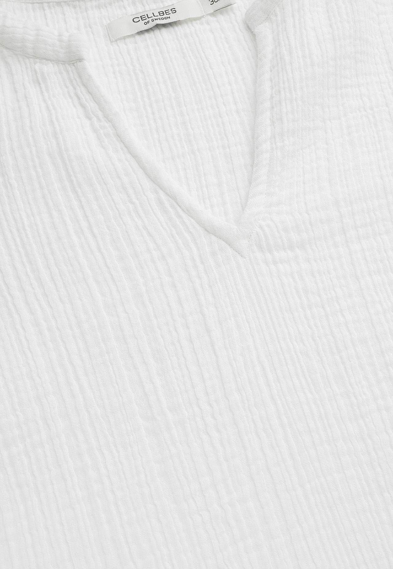 Blouse in crinkled cotton
