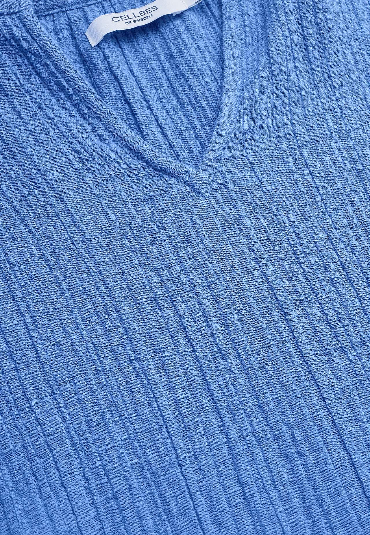 Blouse in crinkled cotton