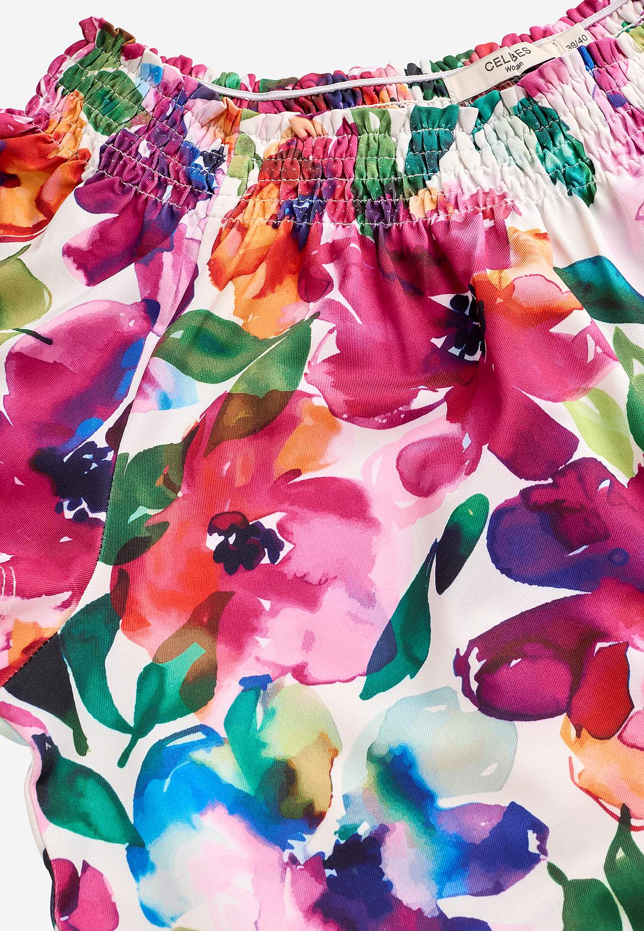 Jersey dress with a flower pattern