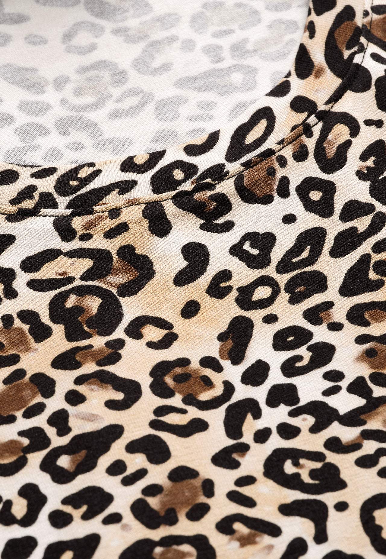 Leopard jersey top