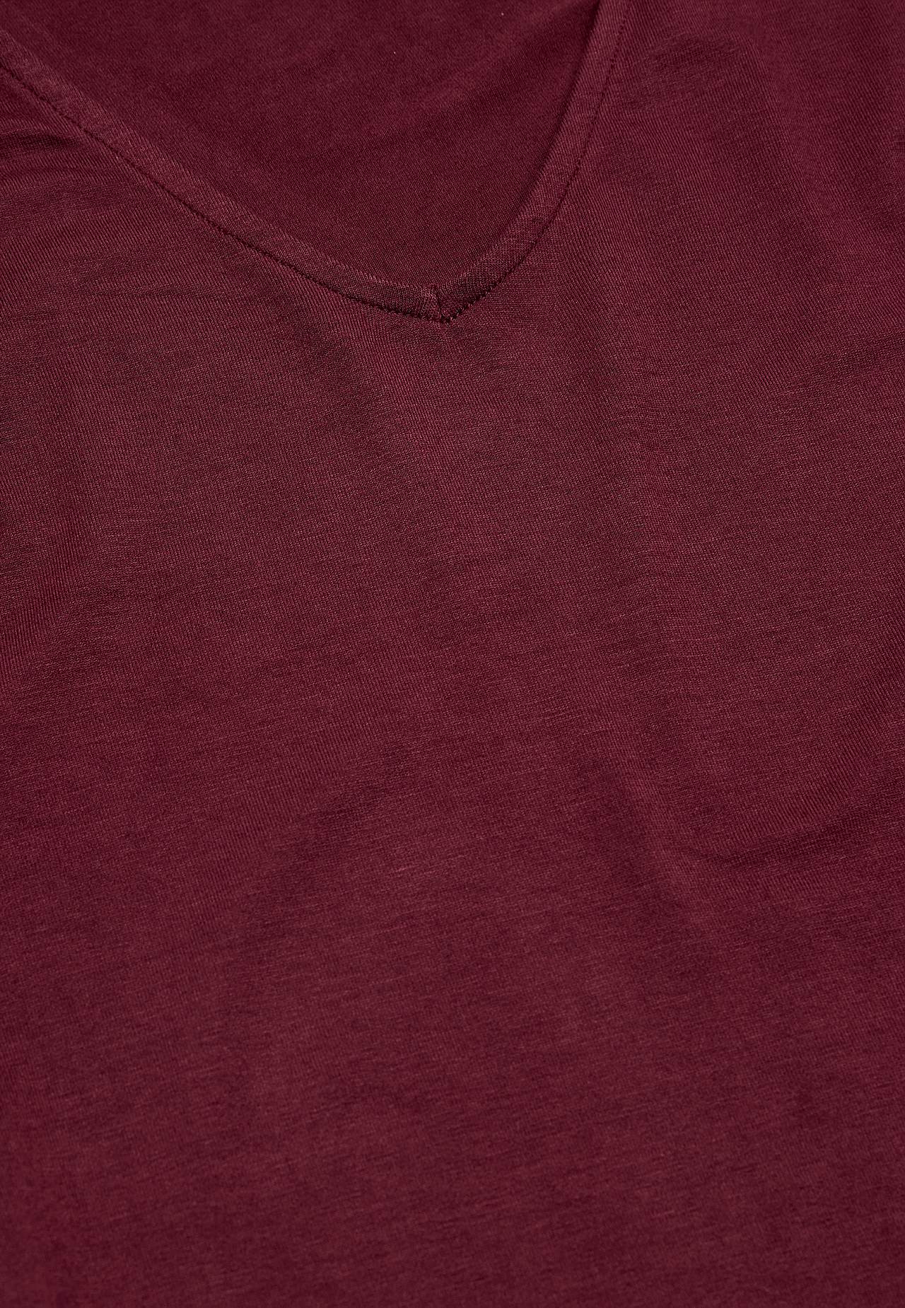 Jersey top with flounce sleeves