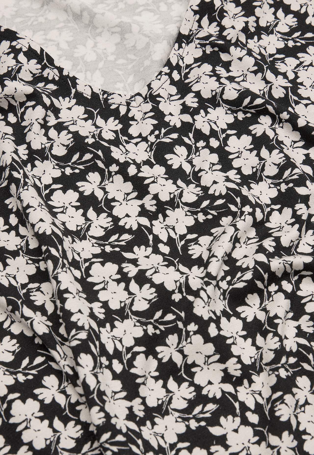 Jersey top with flounce sleeves