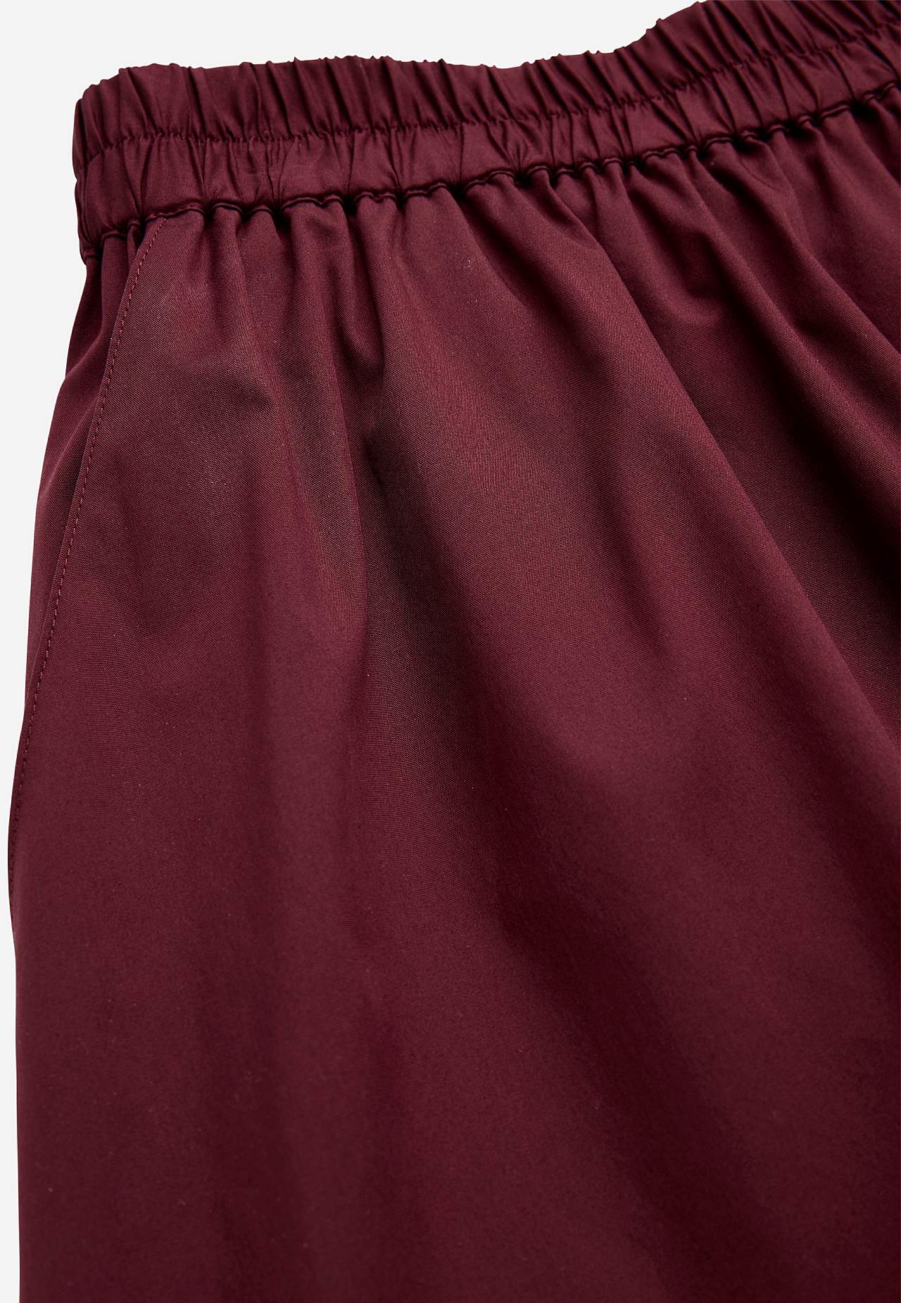 Woven poplin skirt with pockets