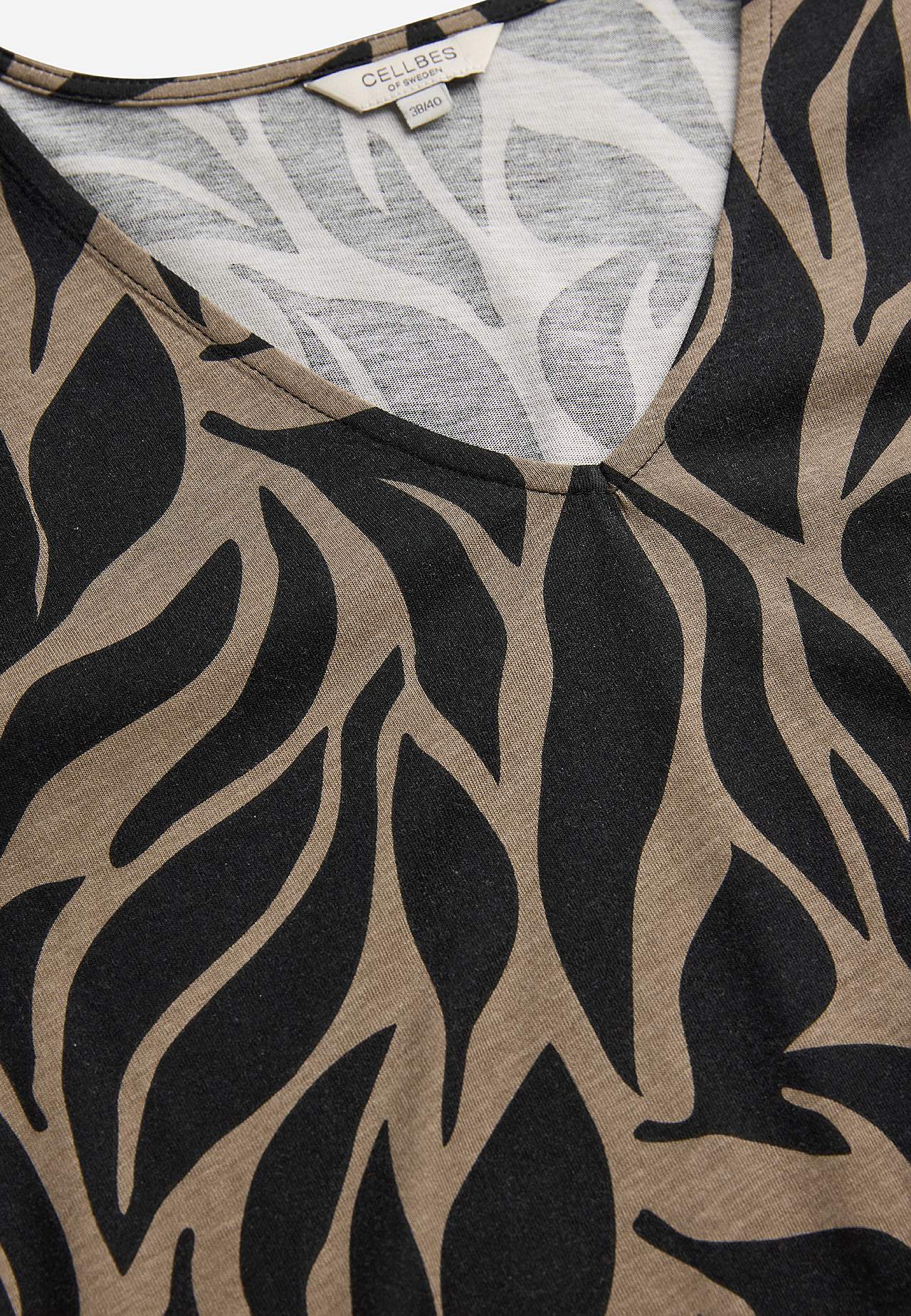 Patterned jersey tuniq with pockets