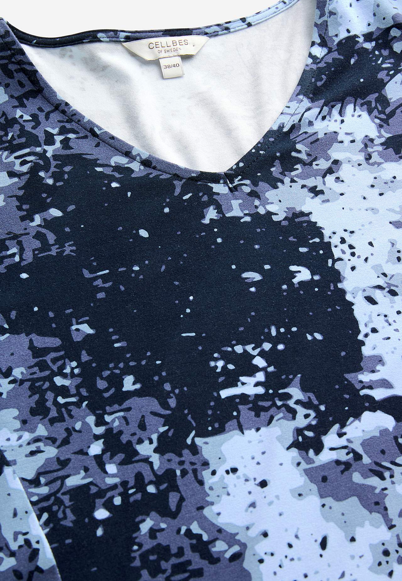 Patterned jersey tuniq with pockets