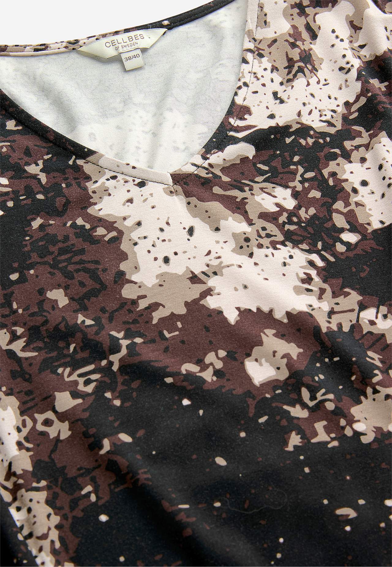 Patterned jersey tuniq with pockets