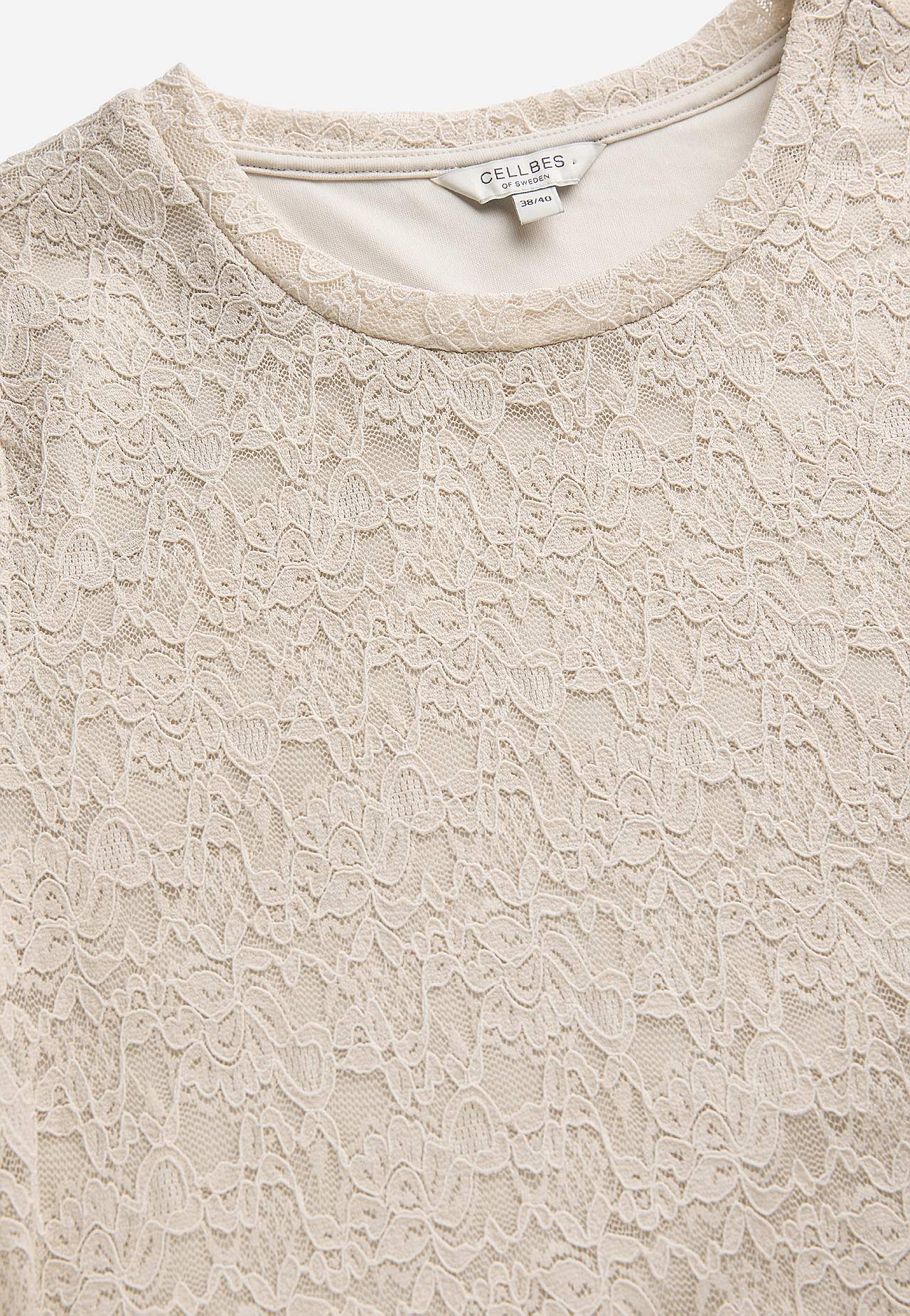 Lace tunic with round neck