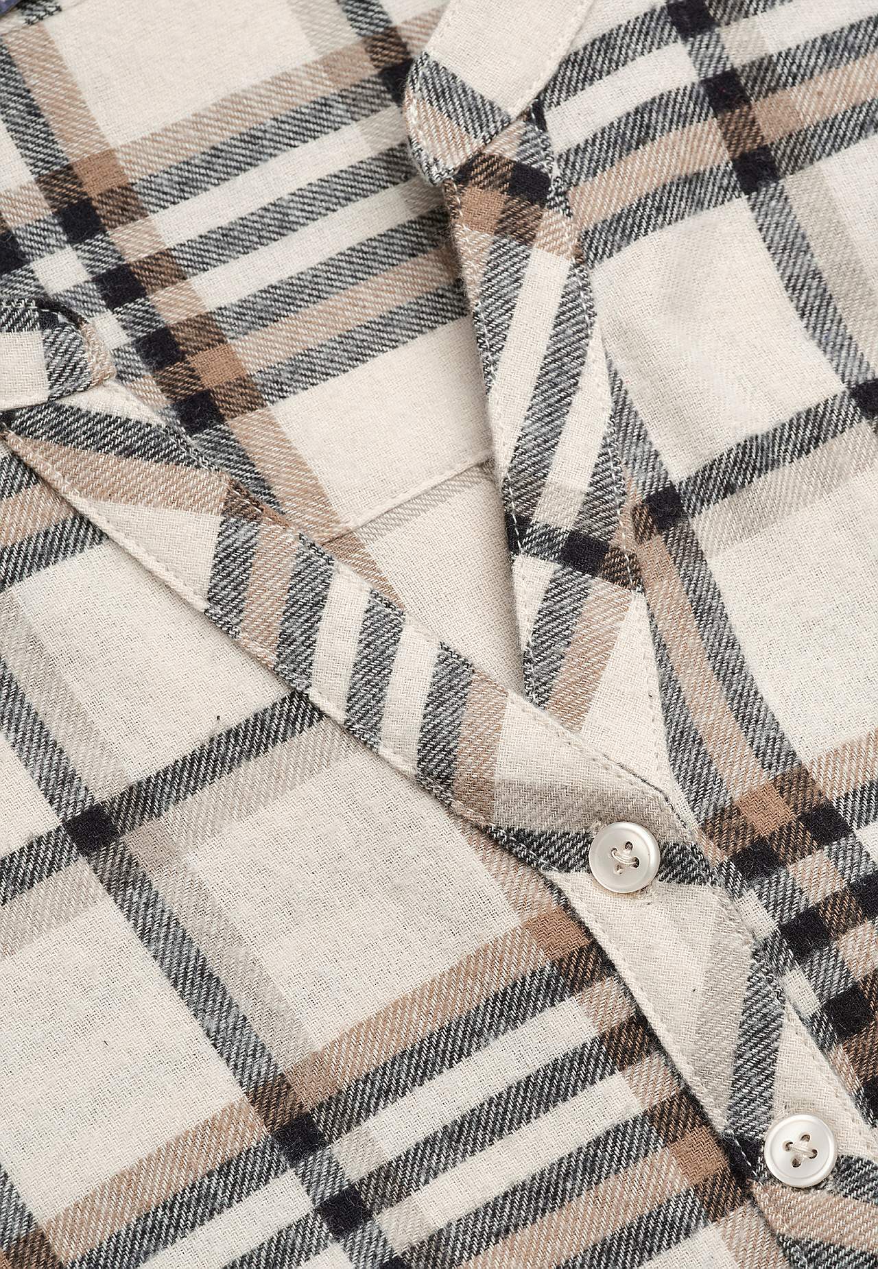 Tunic in flannel with pockets
