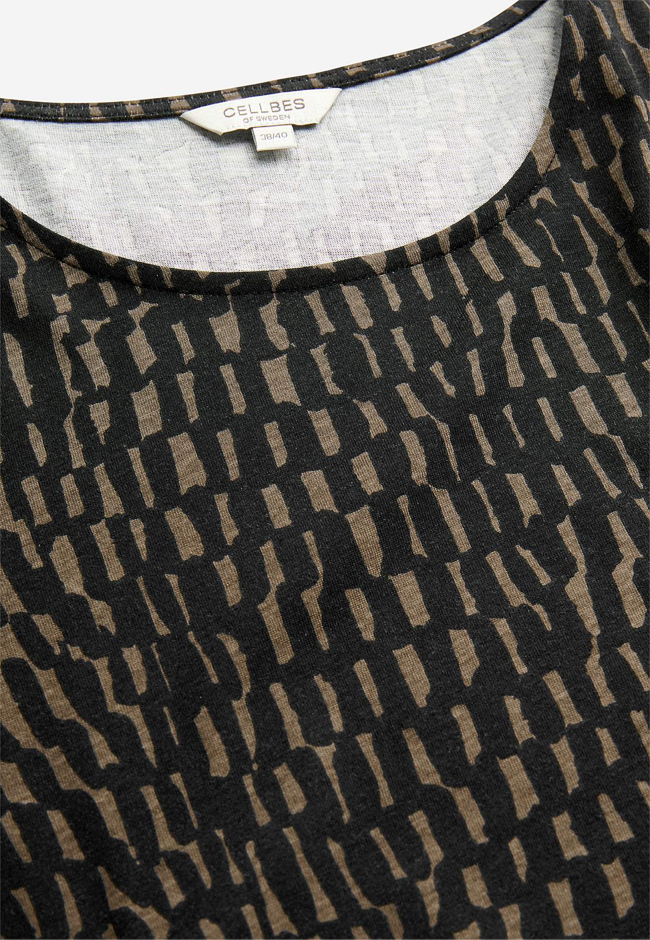 Patterned jersey tuniq with pockets