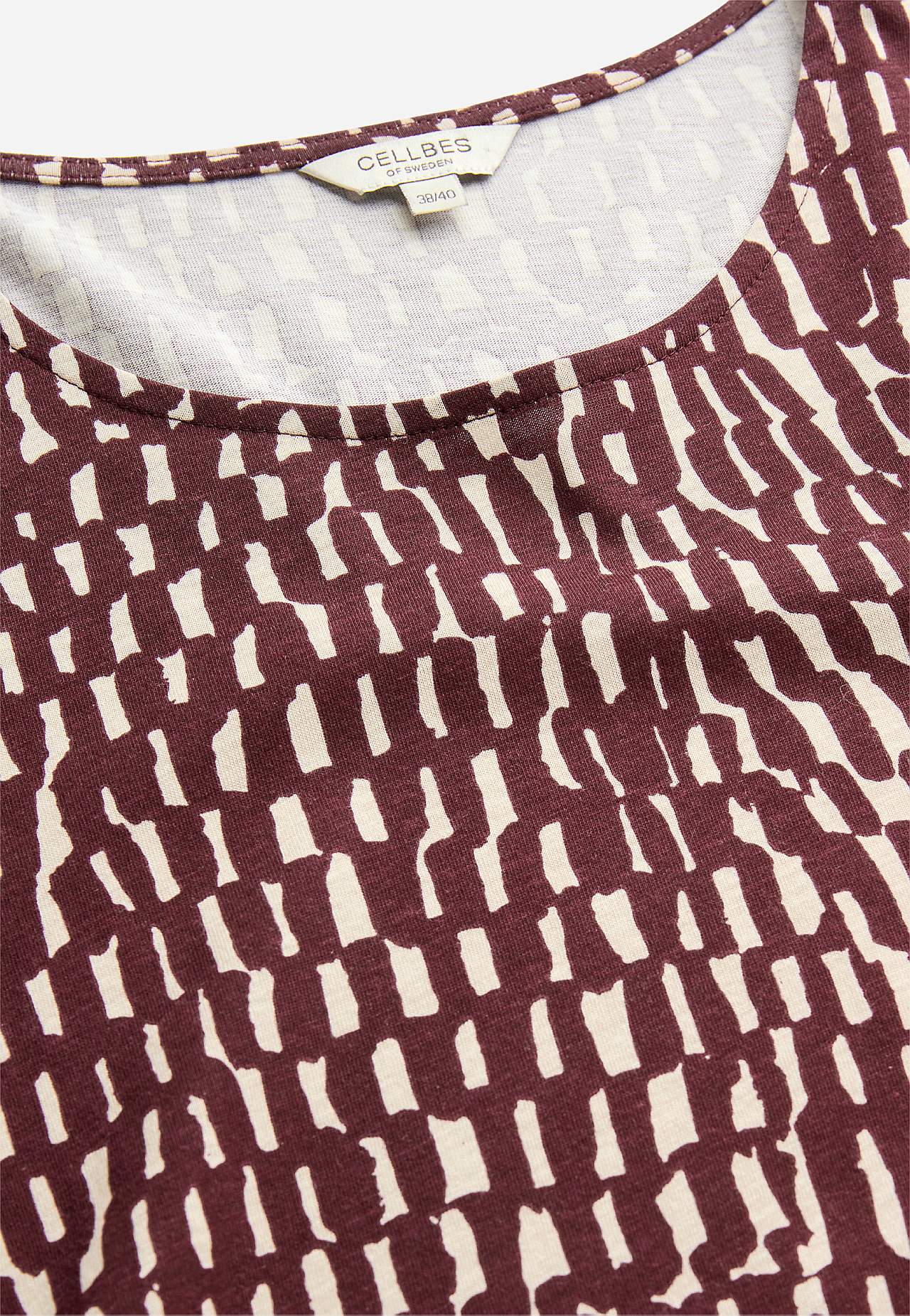 Patterned jersey tuniq with pockets
