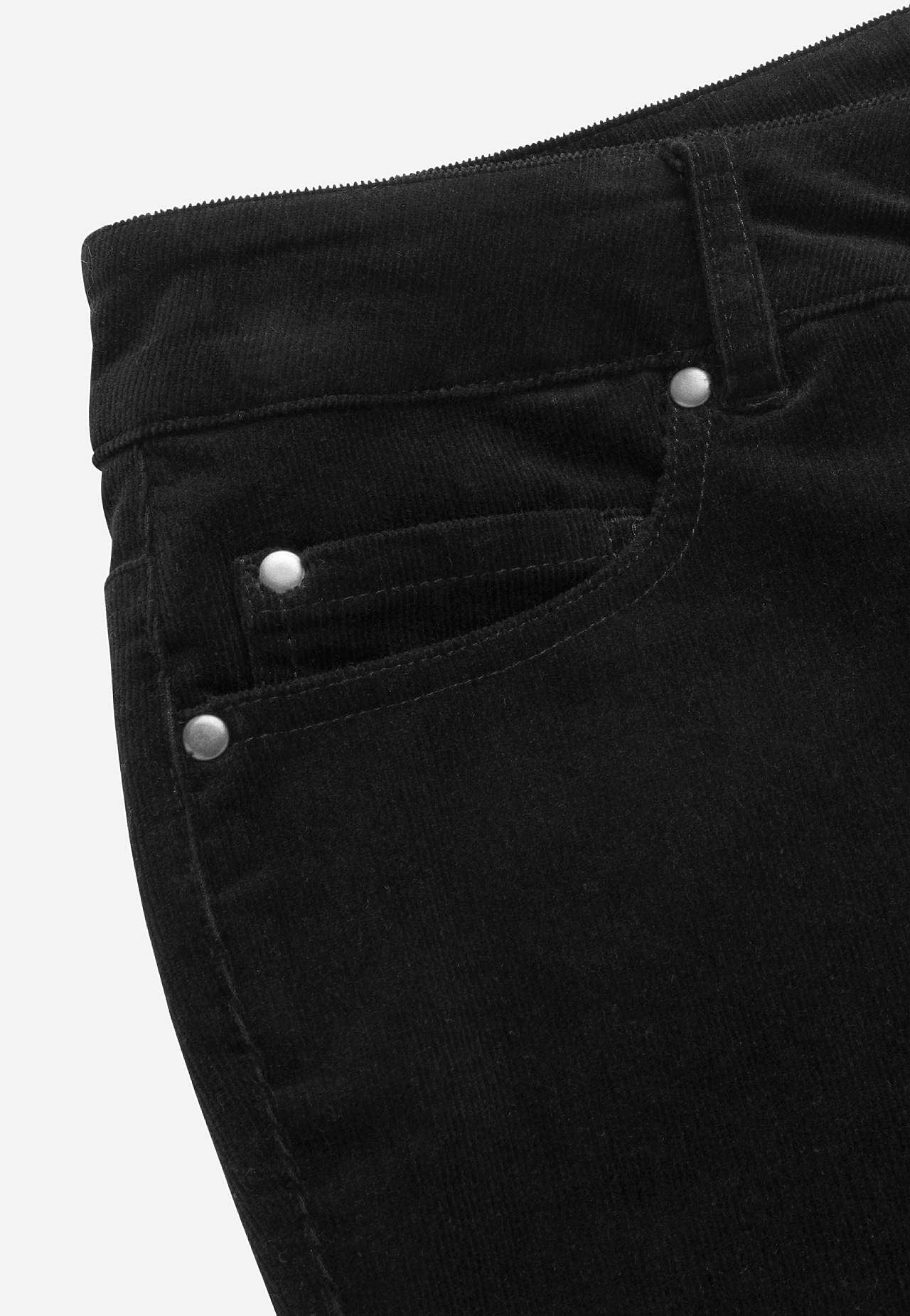 Stretchy corduroy trouser with straight legs