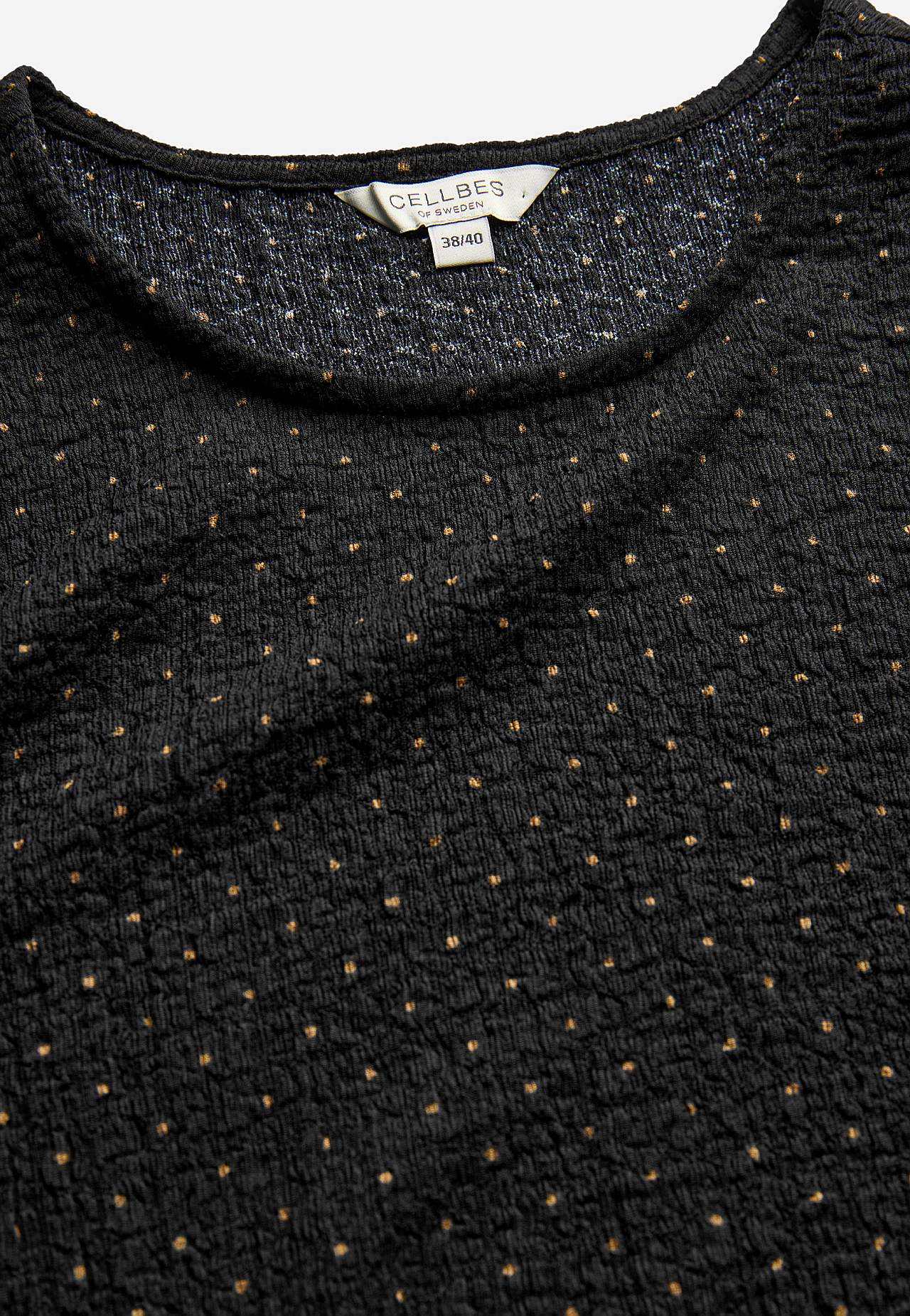Dotted flounce dress with stretchy crêpe quality