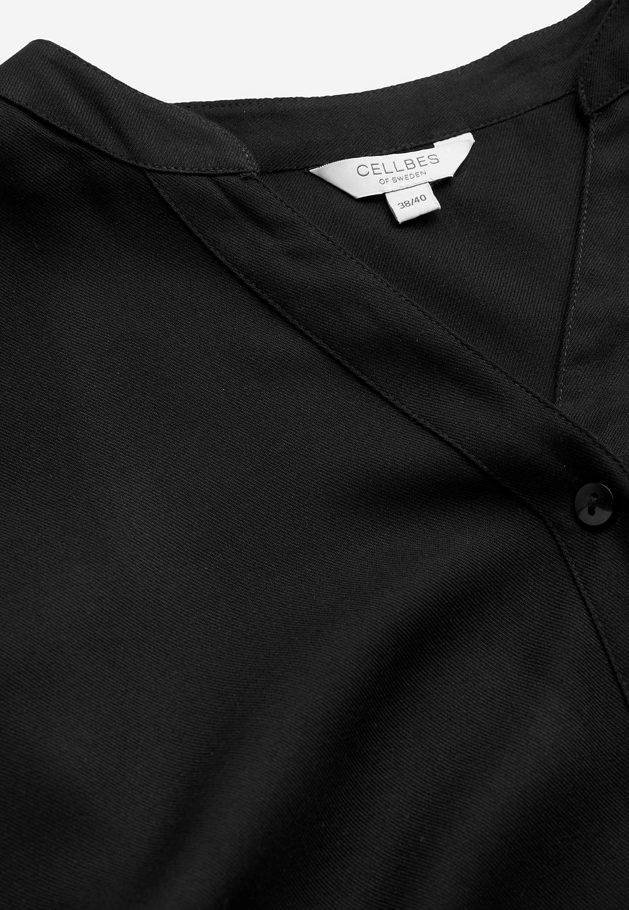 Woven tunic with buttons