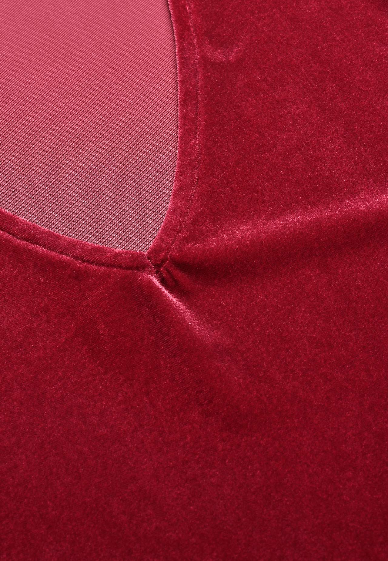 V-neck velvet top
