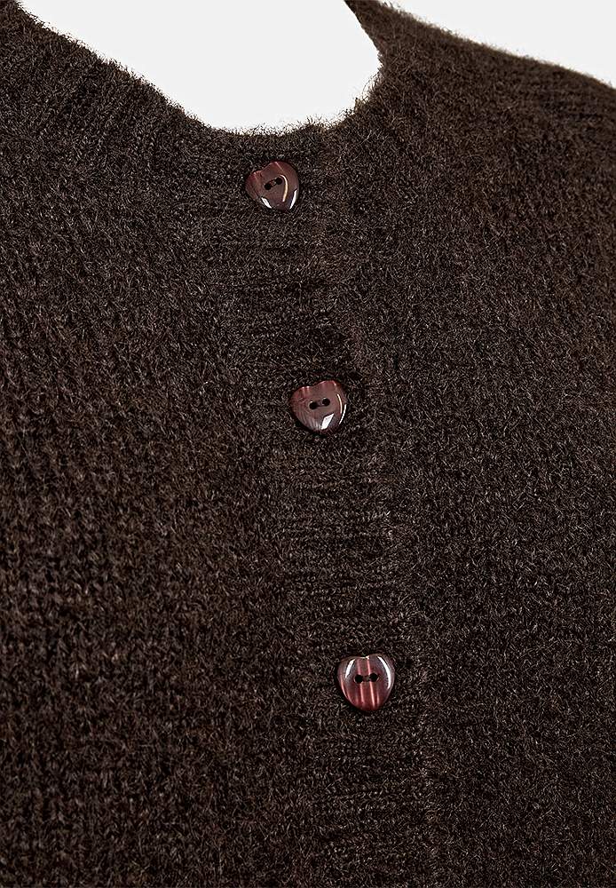 Stickad, mjuk cardigan