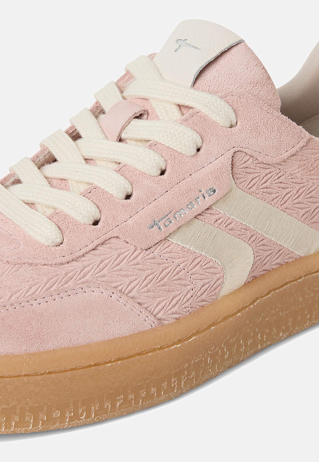 Ruskindssneakers med snøring