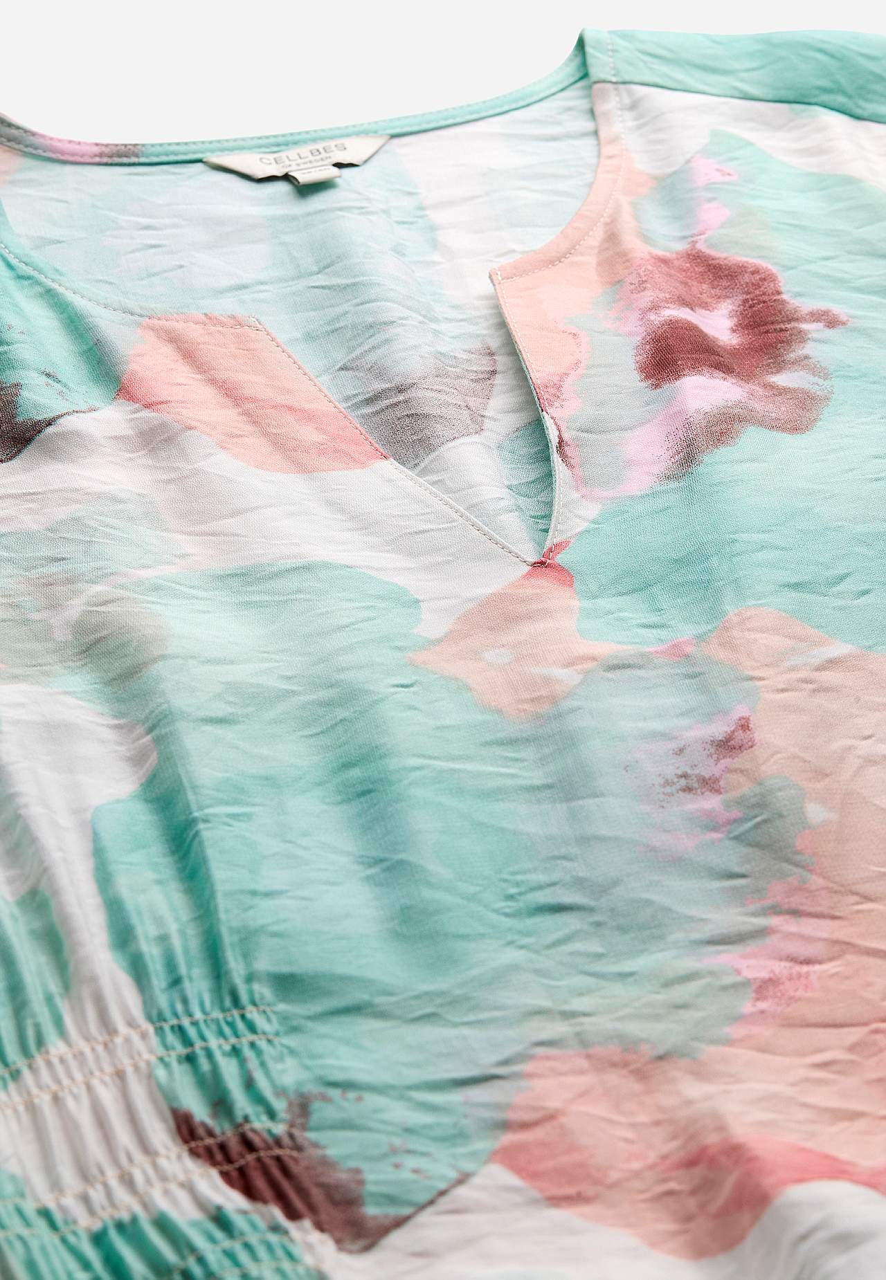 Dress with lined puff sleeve