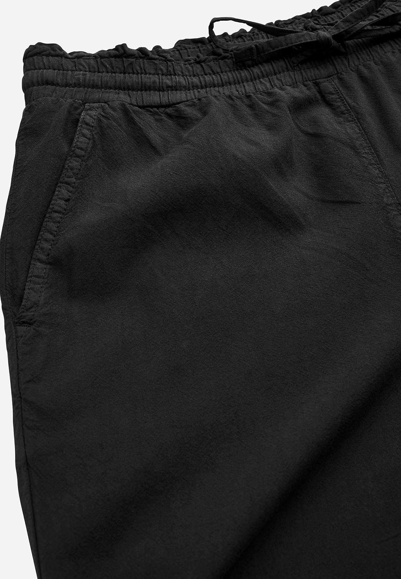 Trousers in washed cotton