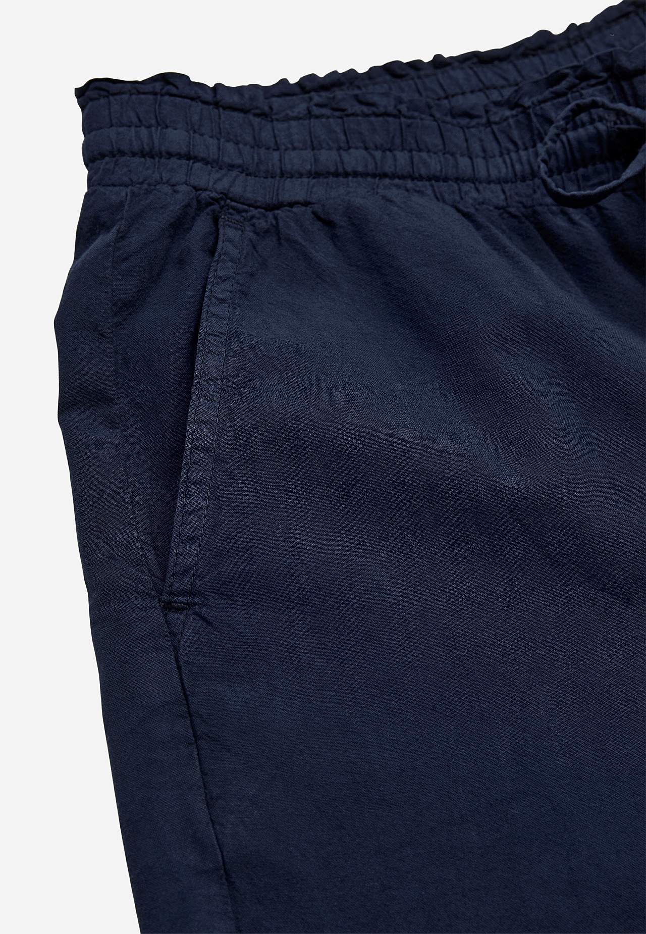 Culotte trousers in washed cotton