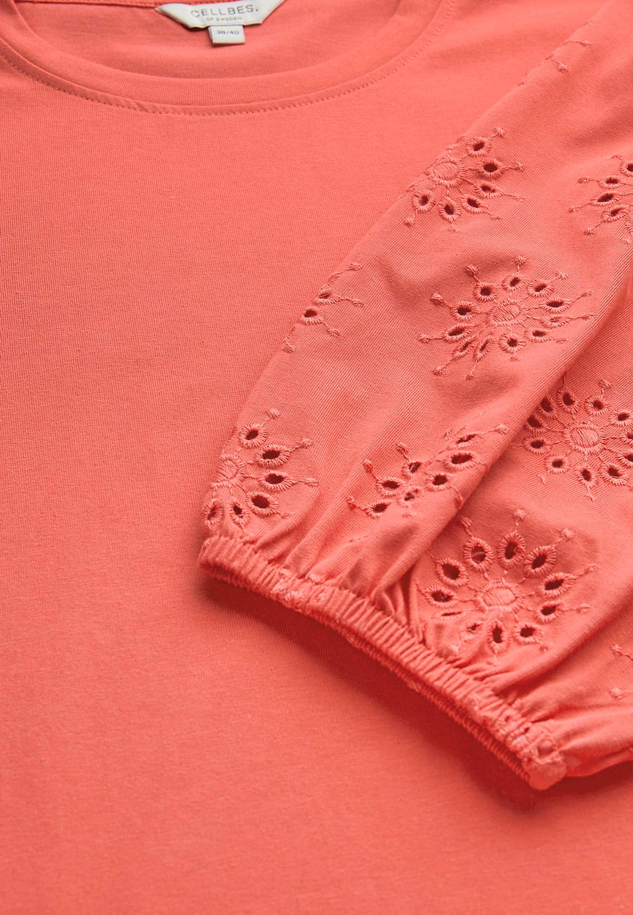 Jersey tuniq with embroidered sleeves