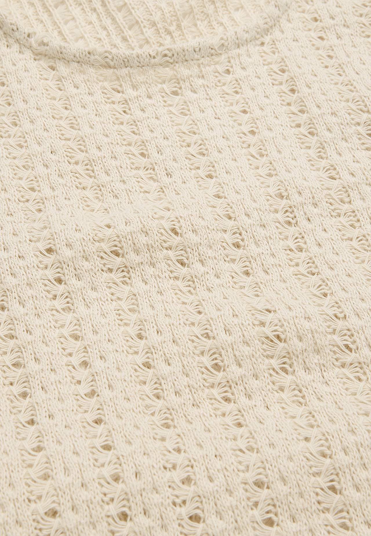 Jersey top with openwork