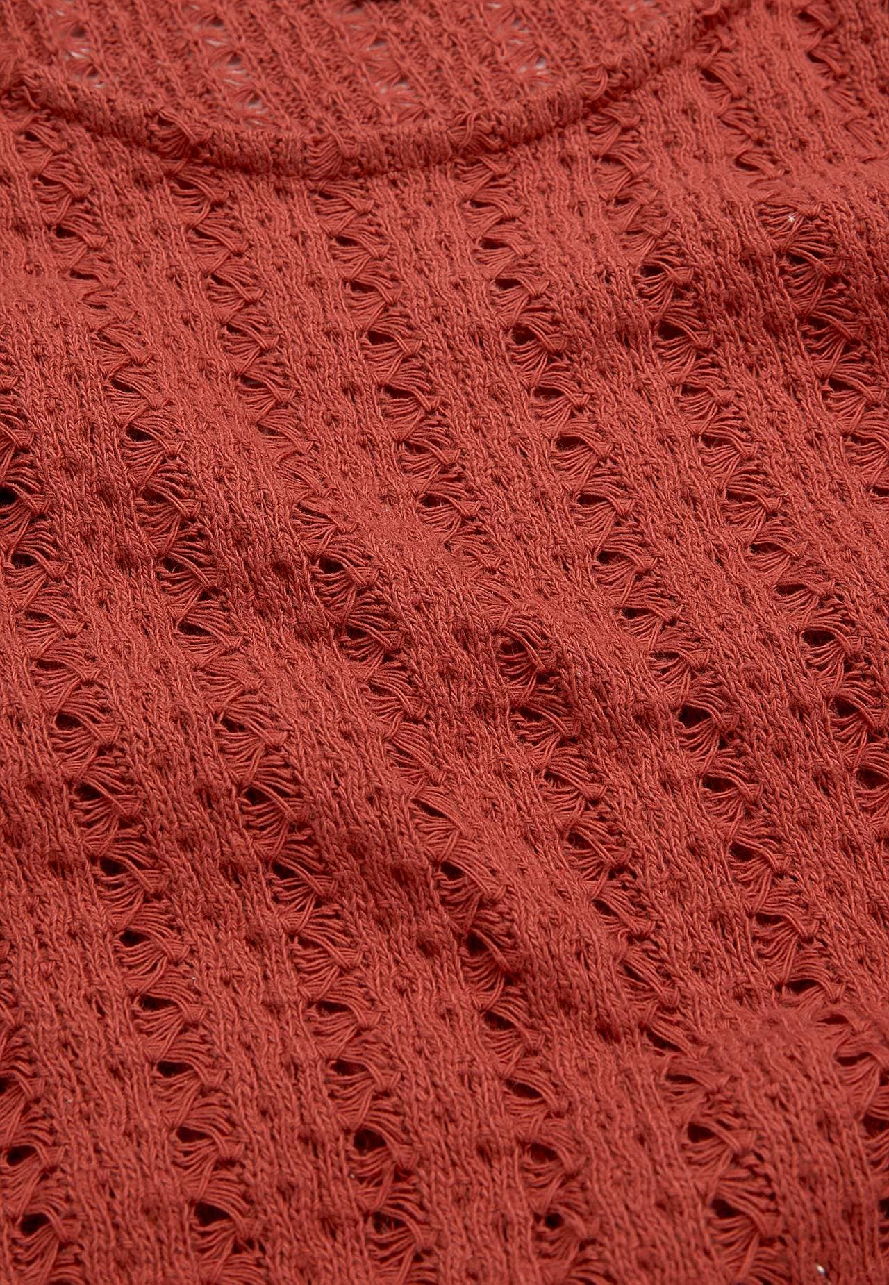 Jersey top with openwork